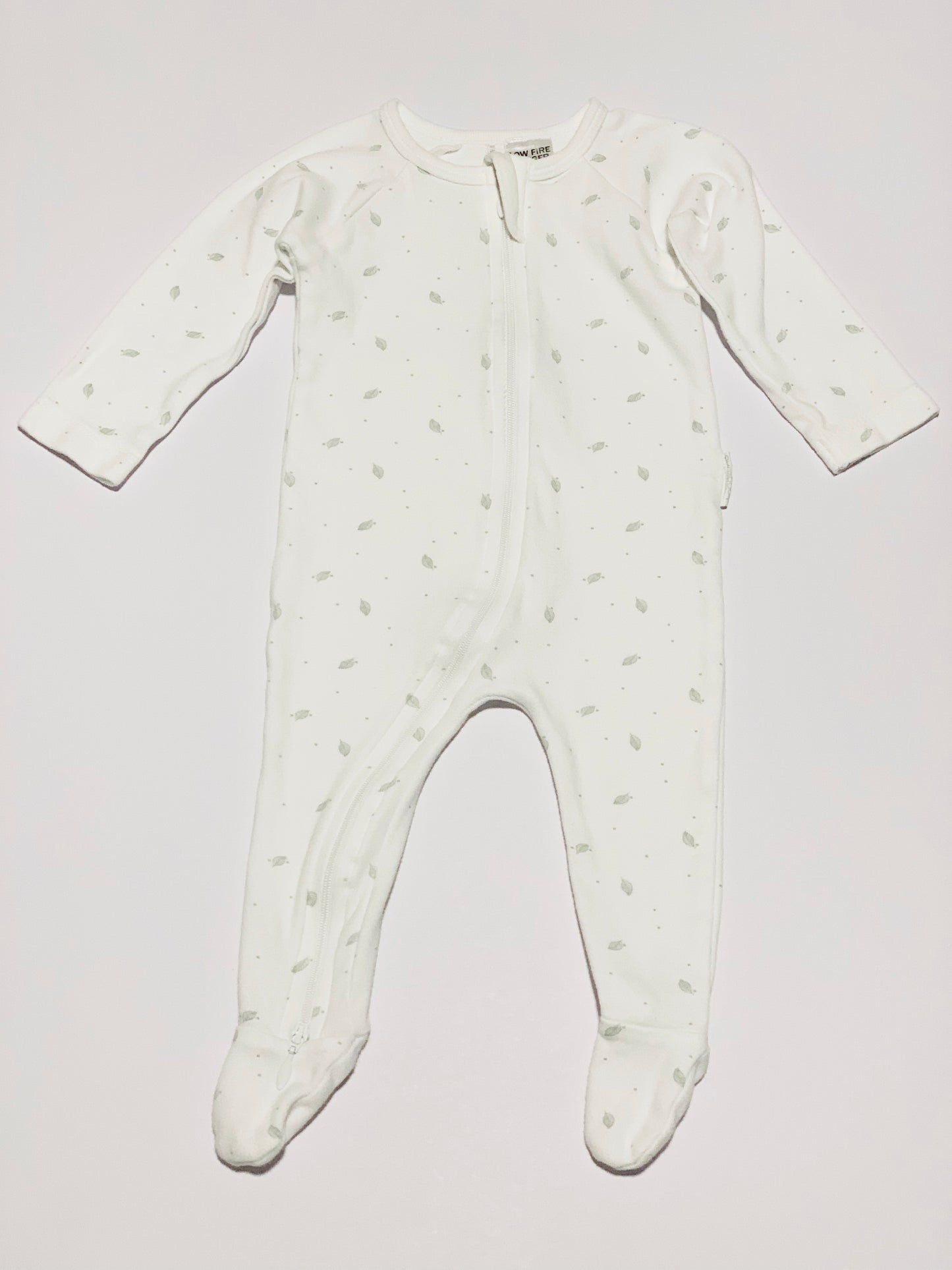 Grey leaf onesie - Size 00