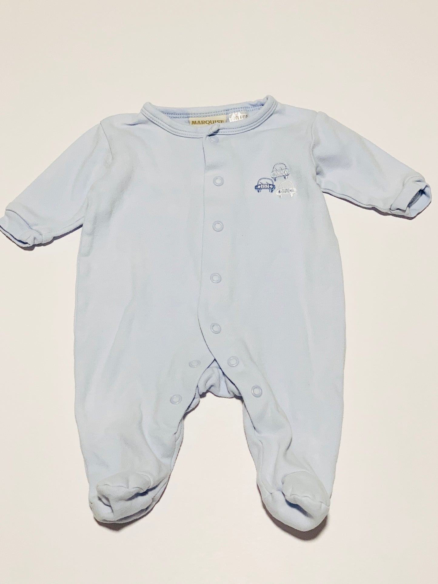 Blue car onesie - Size 0000