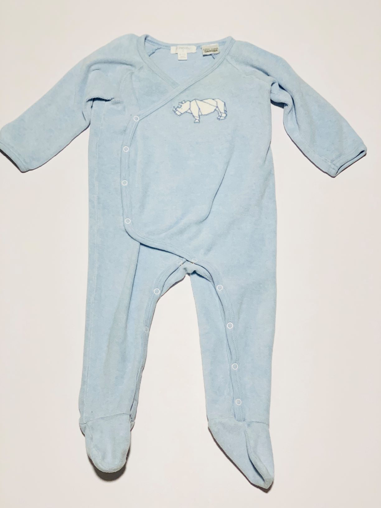 Velour rhino onesie - Size 0