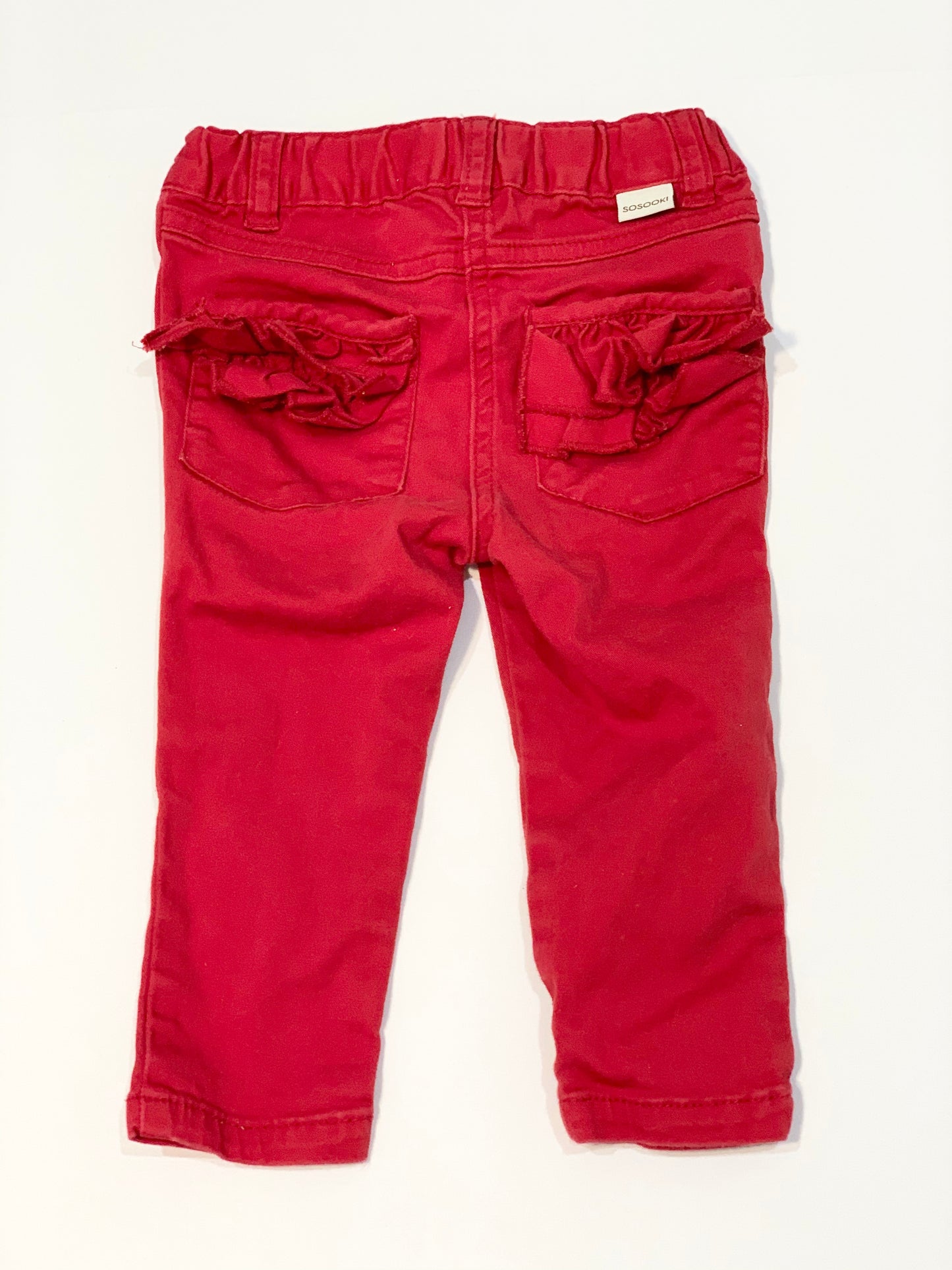 Red ruffle pants - Size 0