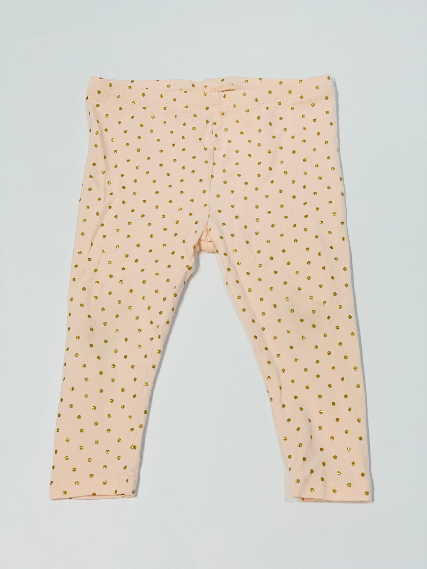 Pink glitter spot leggings - Size 0