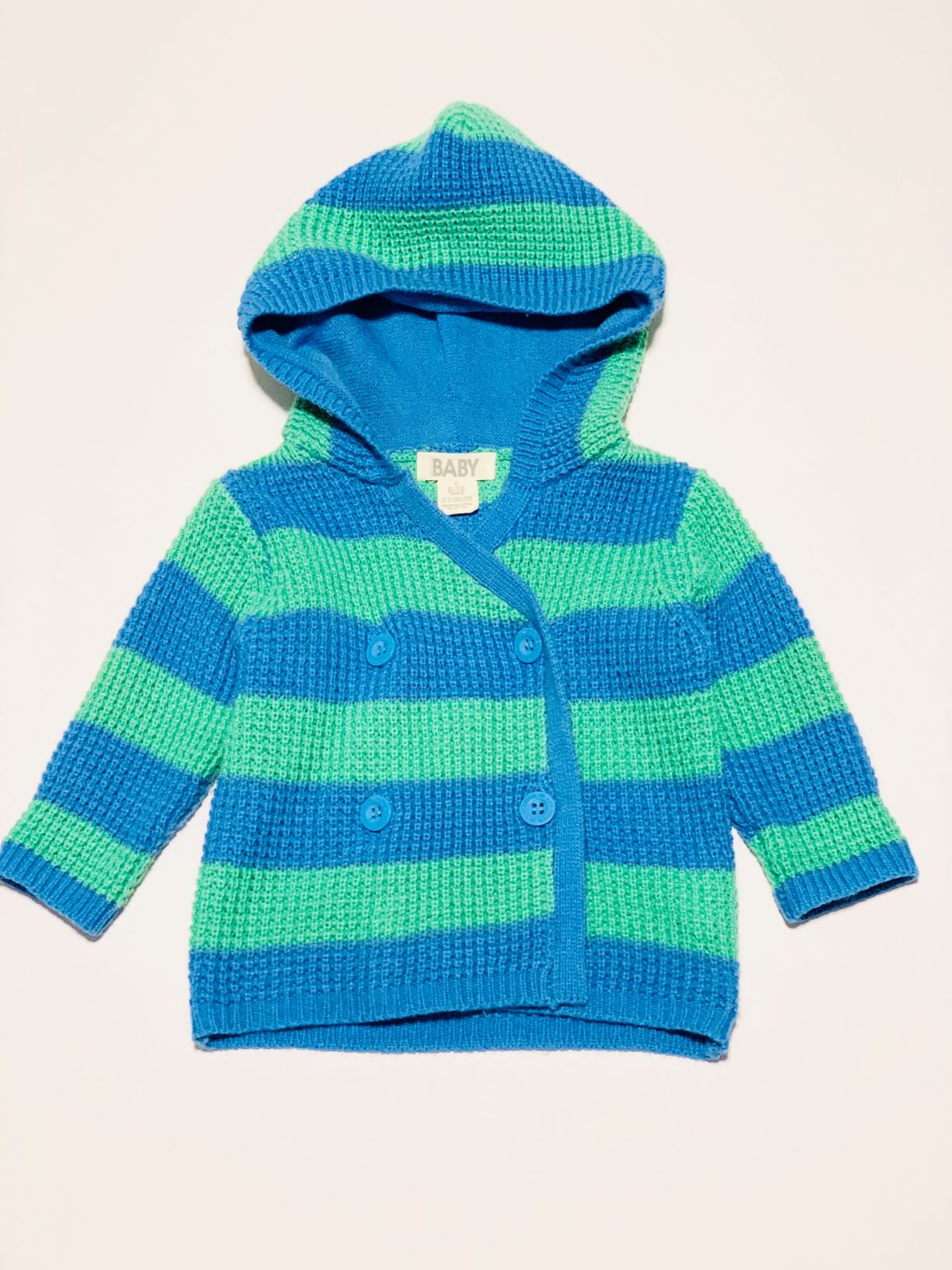 Striped hooded jumper - Size 0