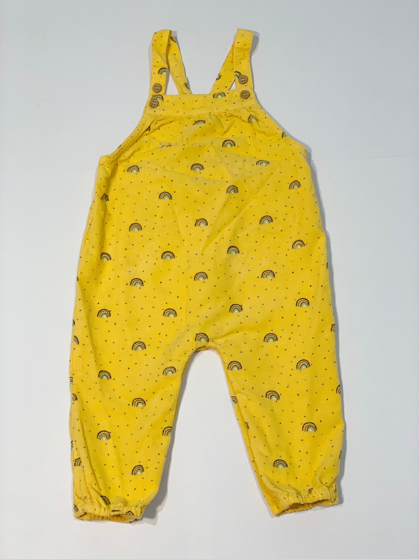 Corduroy rainbows overalls - Size 9-12 months