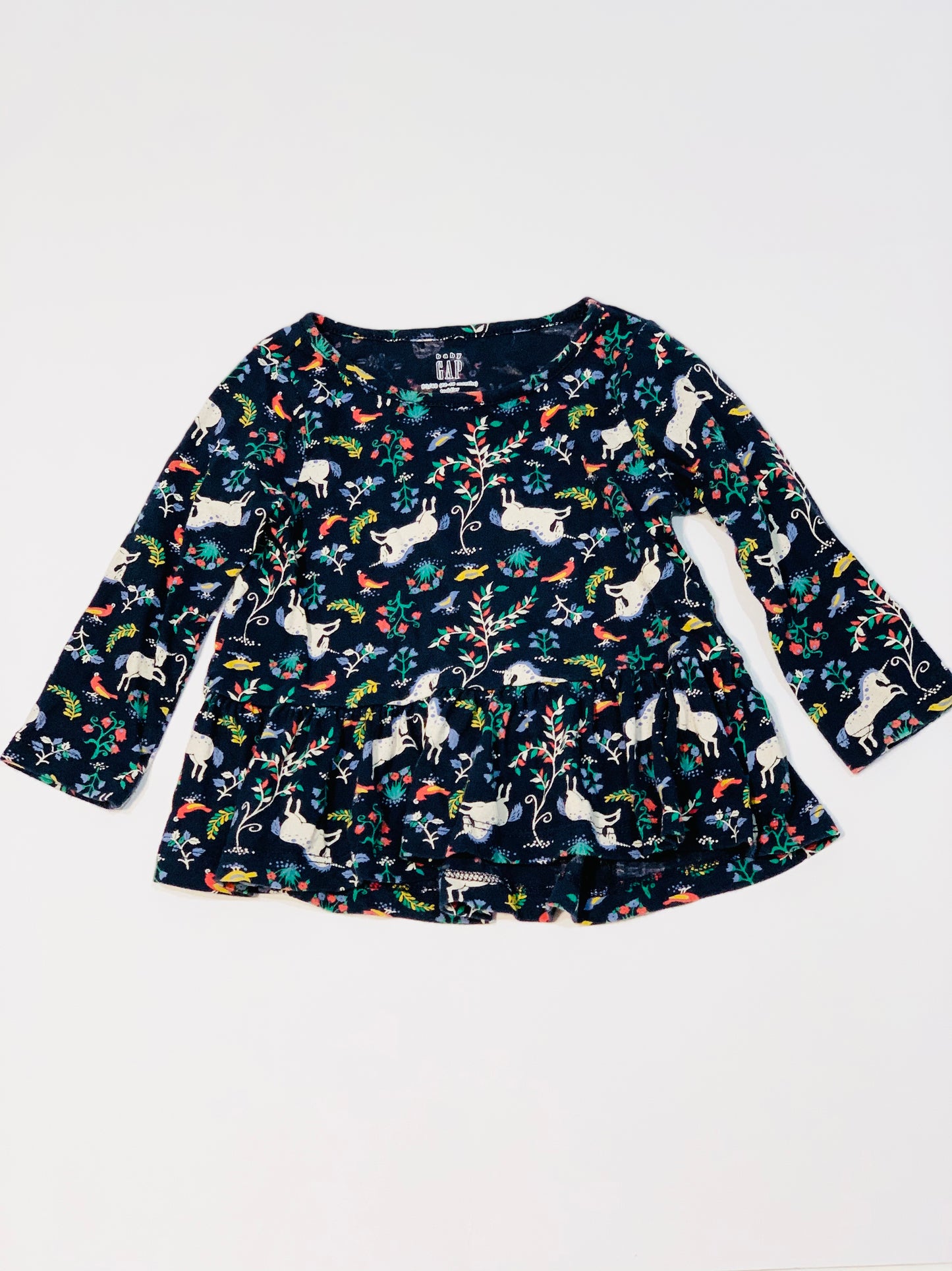 Unicorn peplum top - Size 1