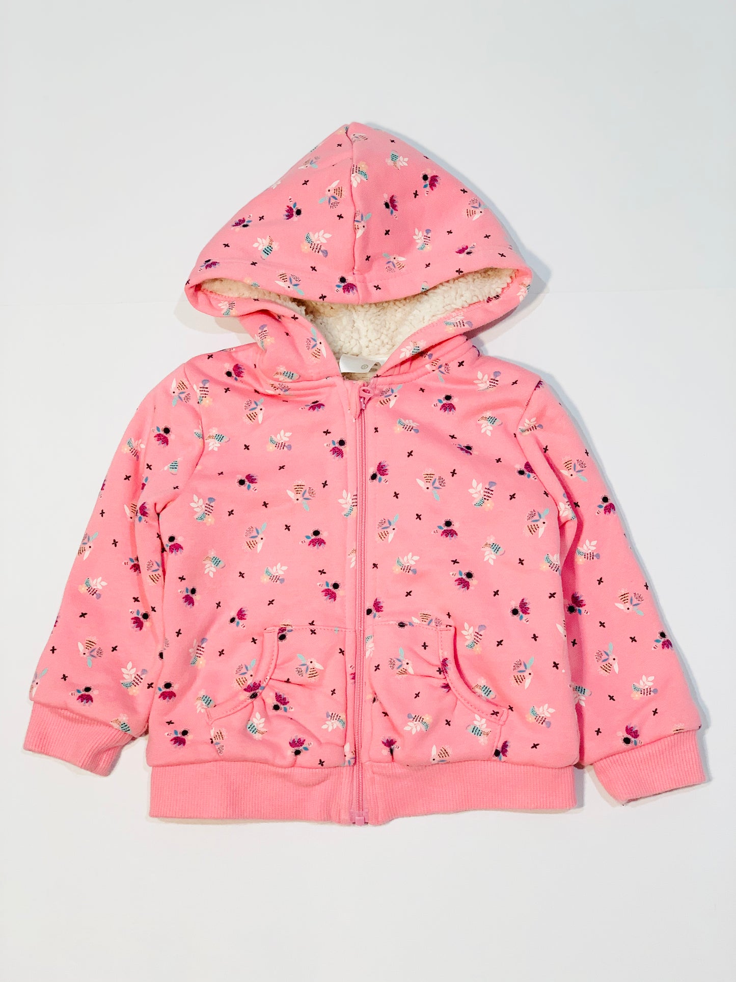 Pink floral hoodie - Size 1