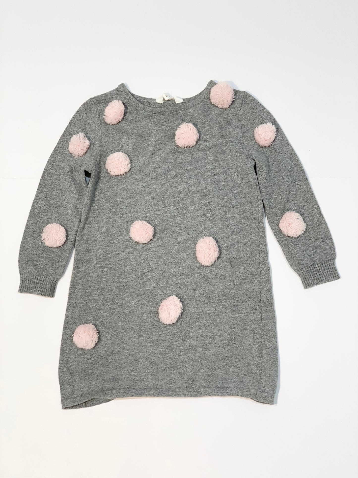 Grey knit pompom dress - Size 3