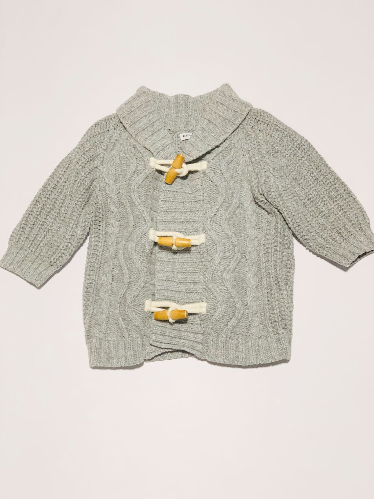Grey cable knit jumper - Size 1