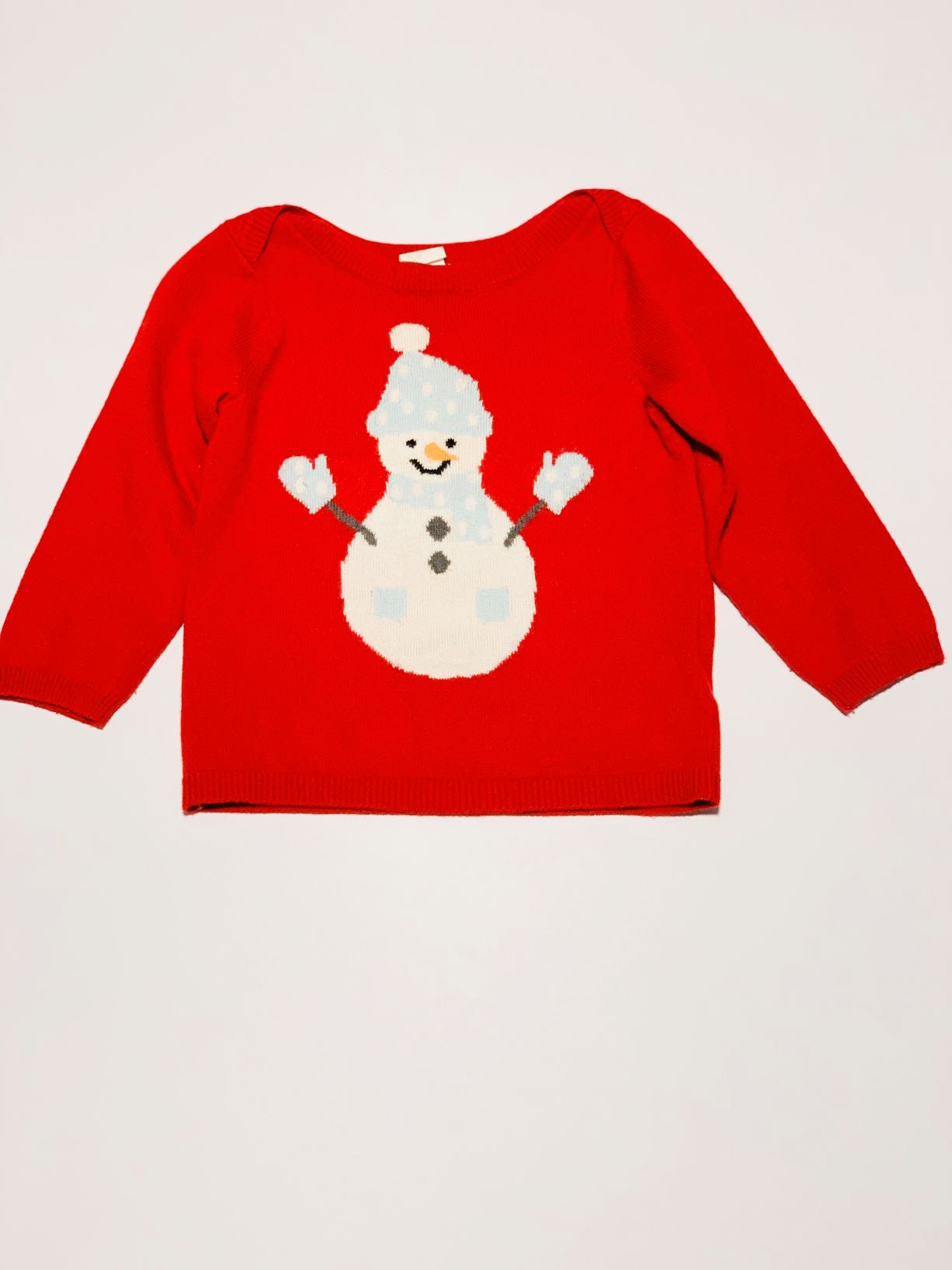 Red snowman jumper - Size 1