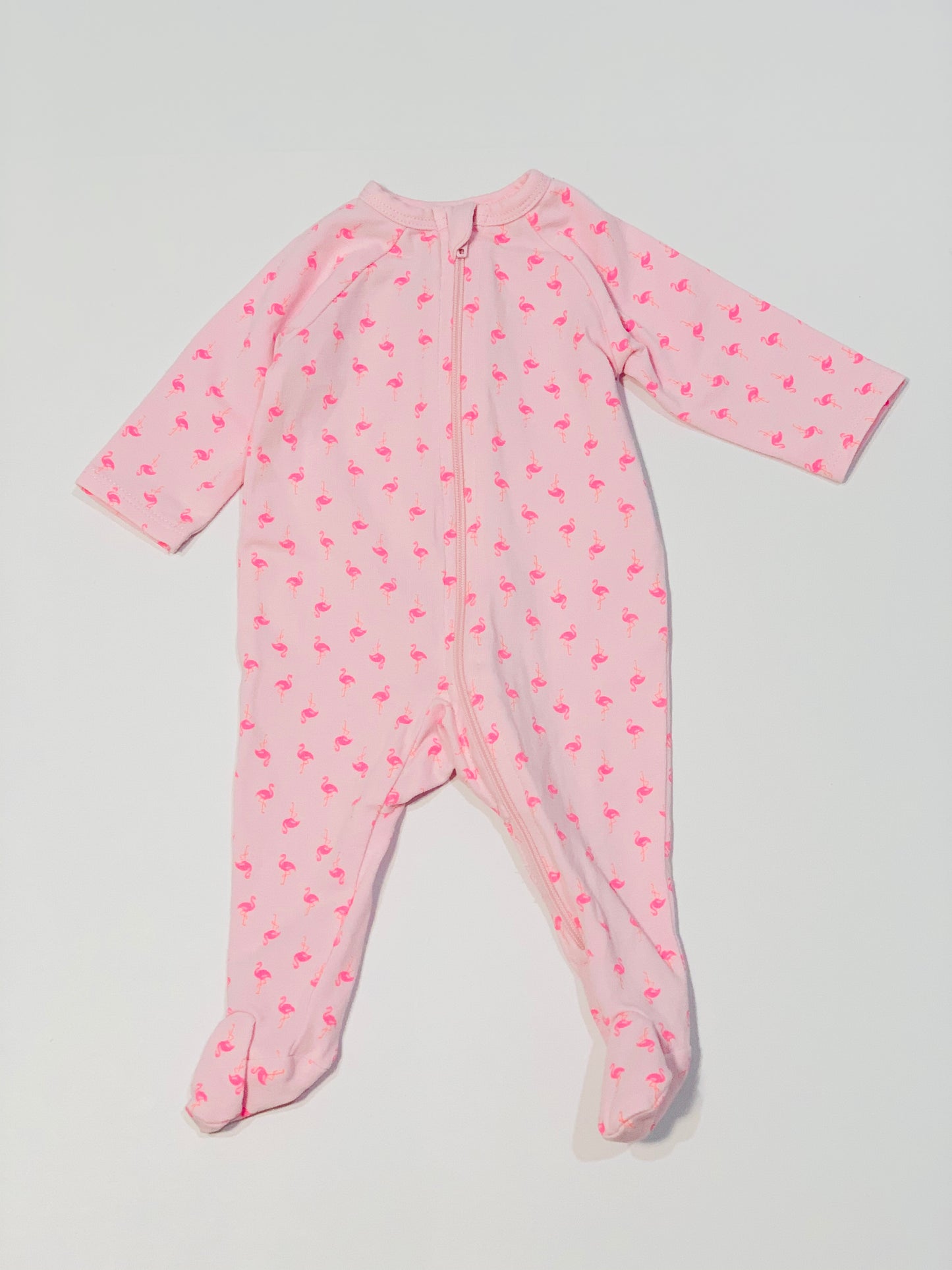 Flamingoes zip onesie - Size 00000