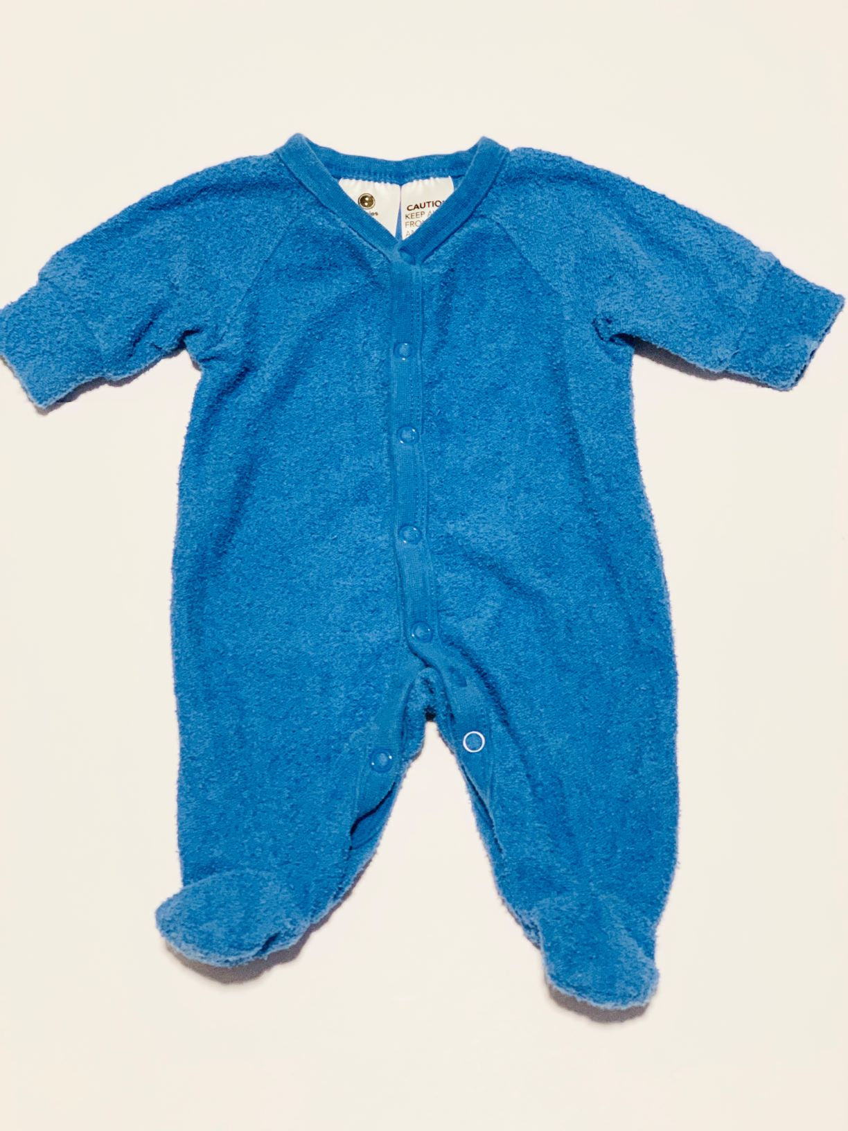 Blue terry onesie - Size 00000