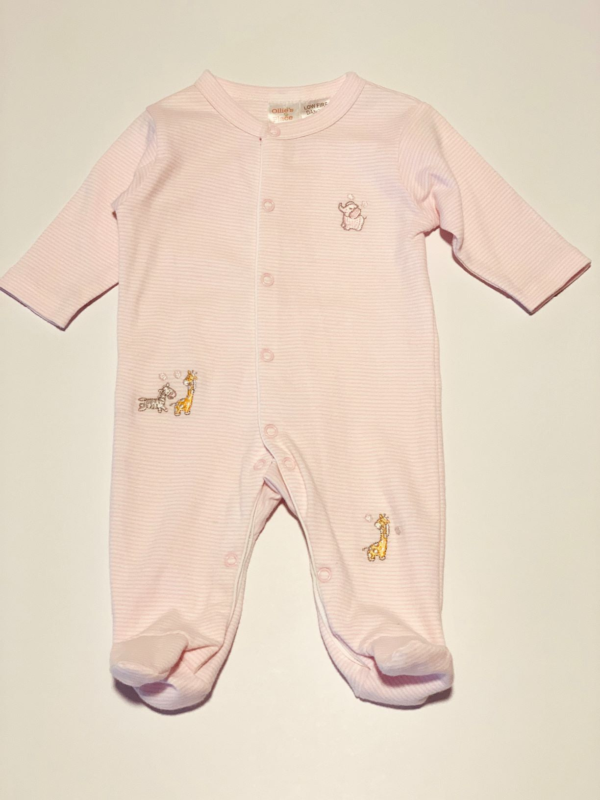 Pink striped onesie - Size 0000