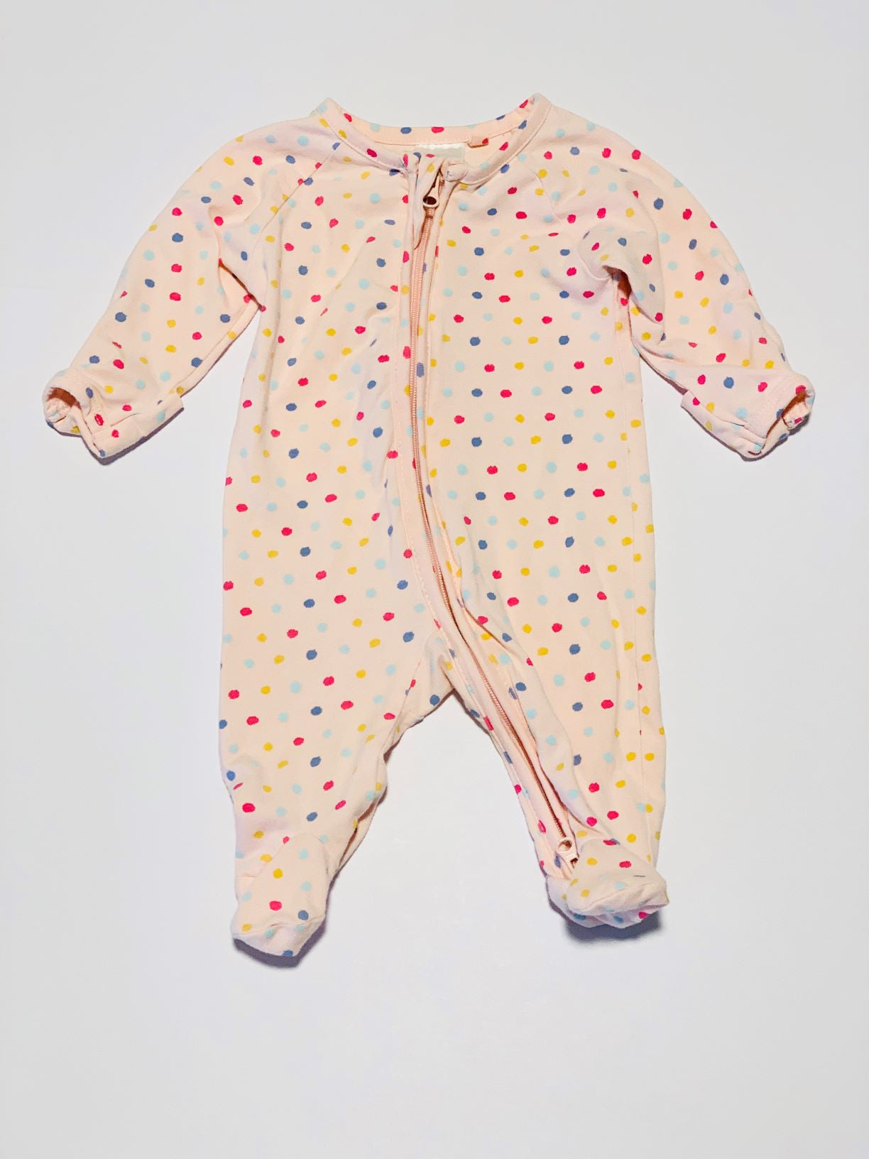 Spotty zip onesie - Size 0000