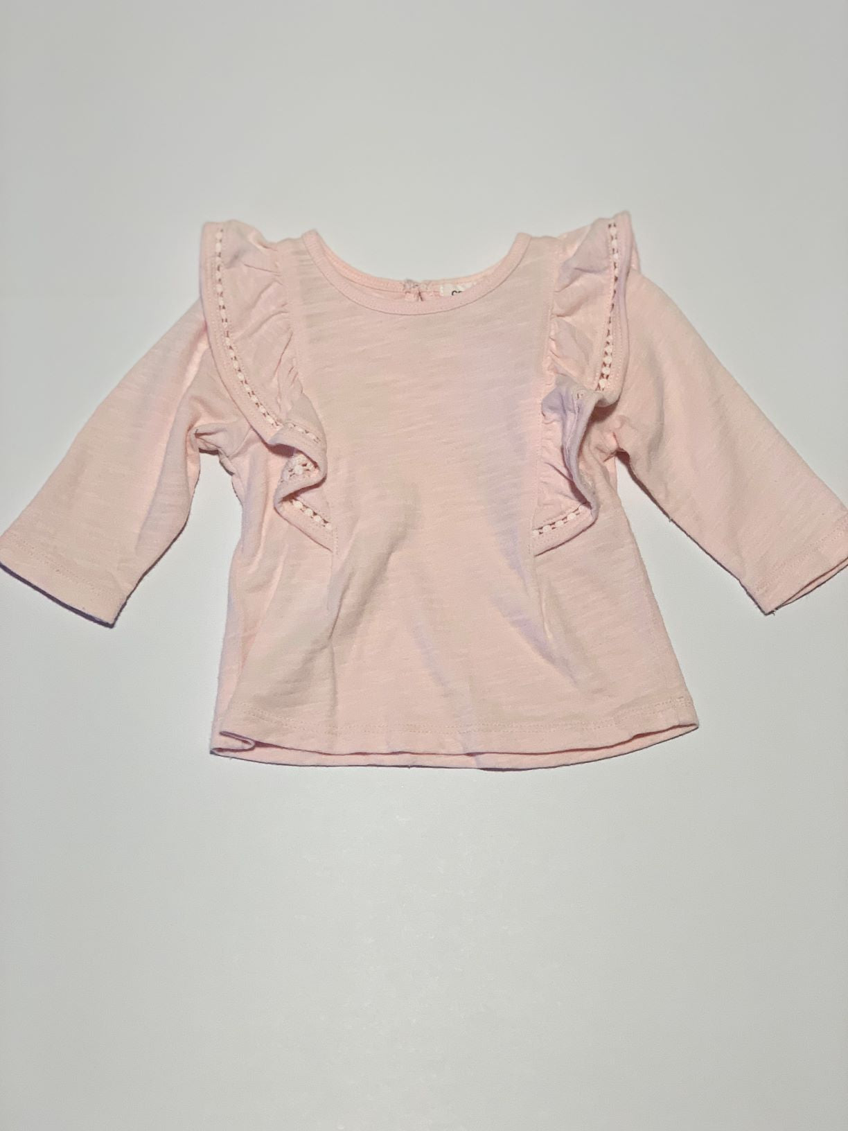 Pink frill top - Size 000