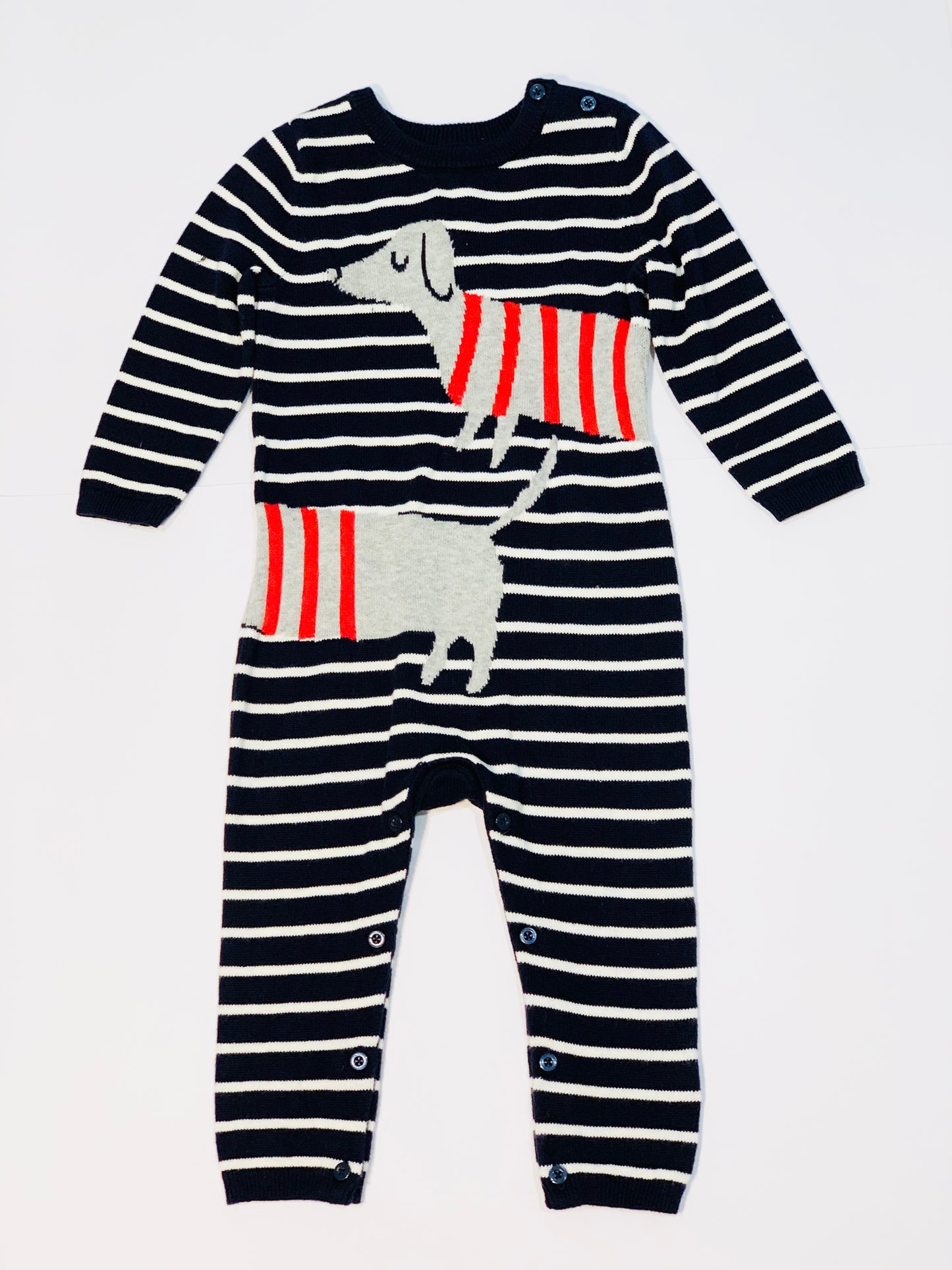 Sausage dog knit onesie - Size 1