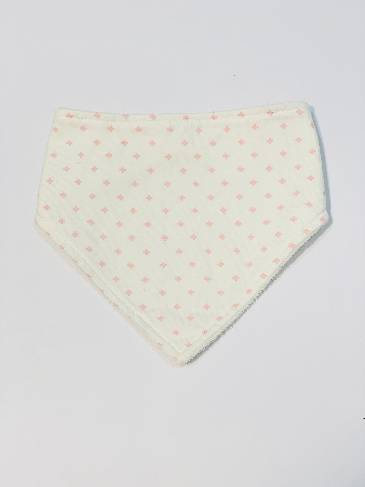 Pink cross dribble bib - One size