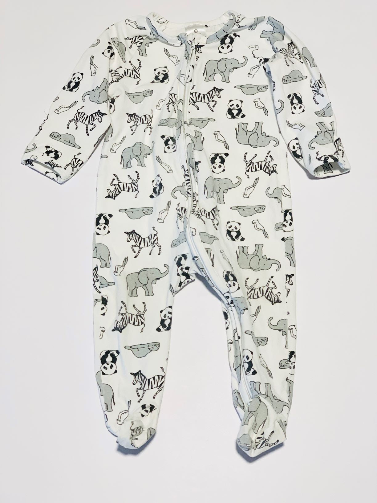 Animal print zip onesie - Size 0