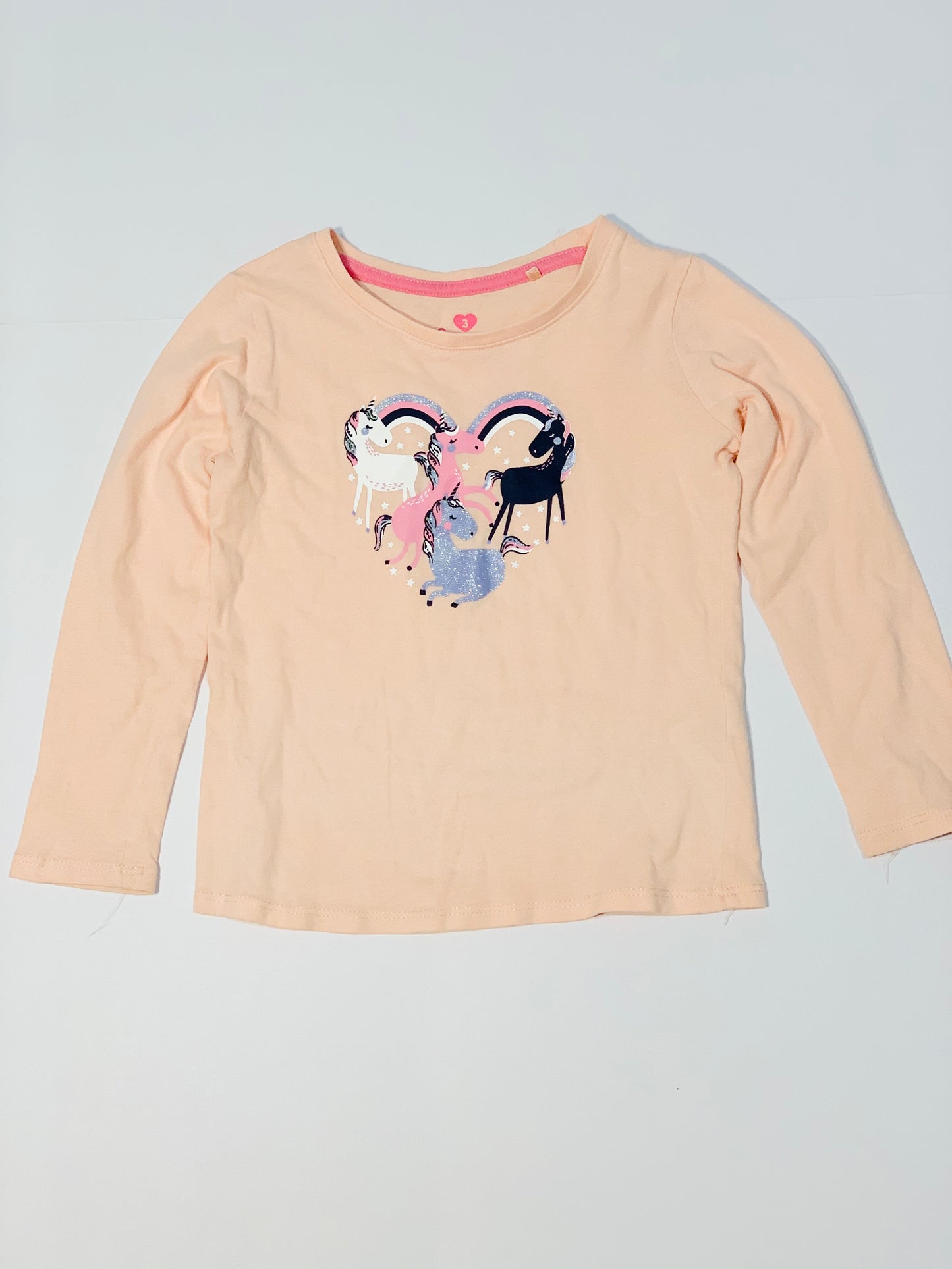 Unicorn glitter top - Size 3