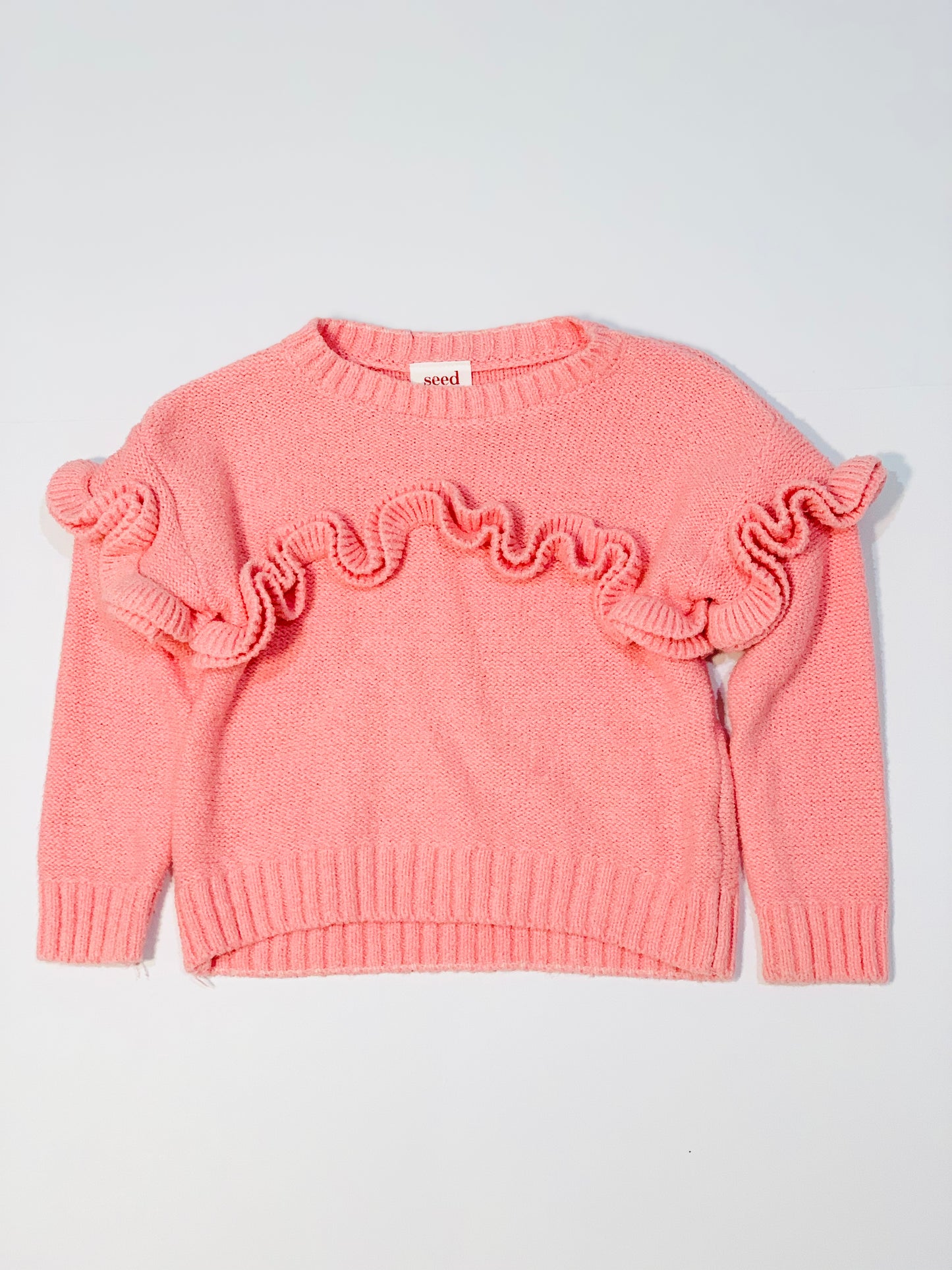 Pink ruffle jumper - Size 3