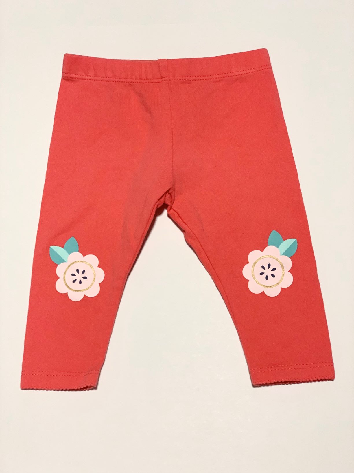 Pink flower leggings - Size 000