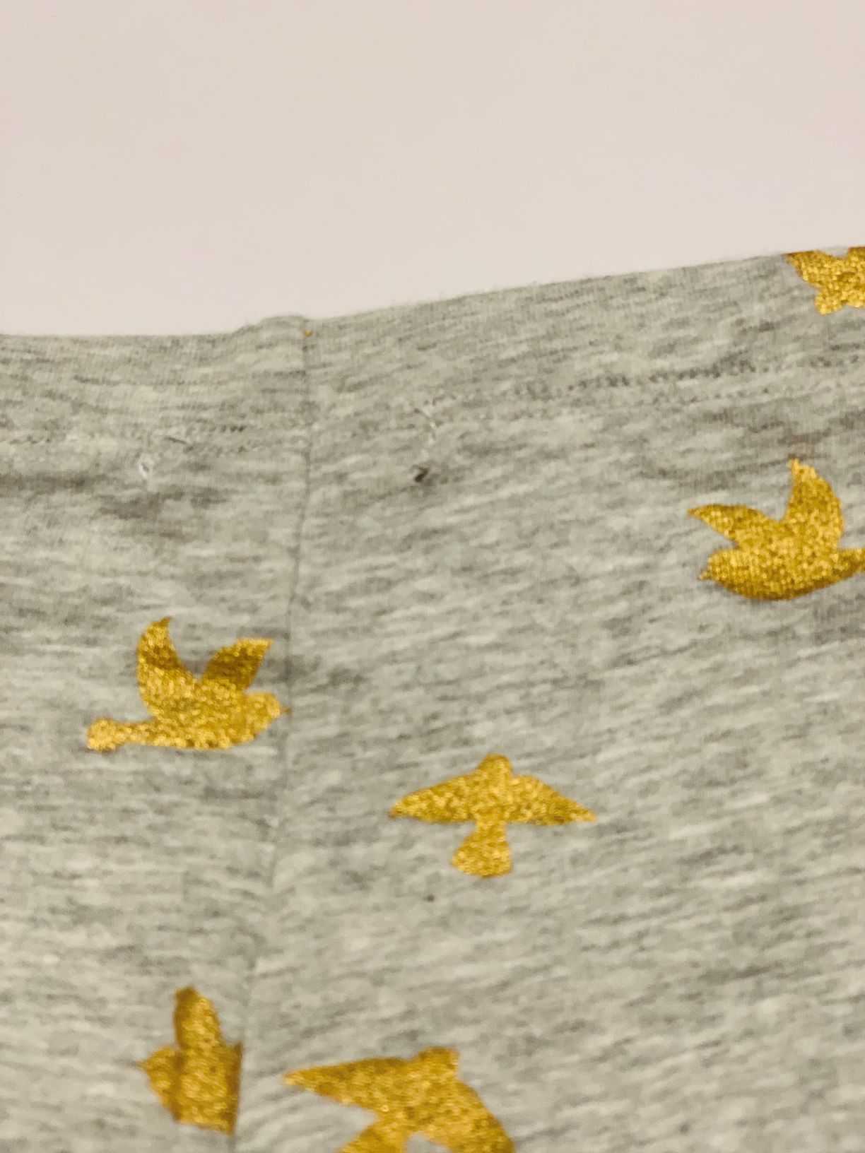 Metallic gold bird leggings - Size 000