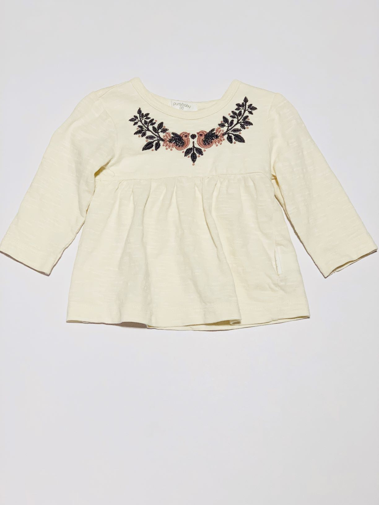 Embroidered birds top - Size 00
