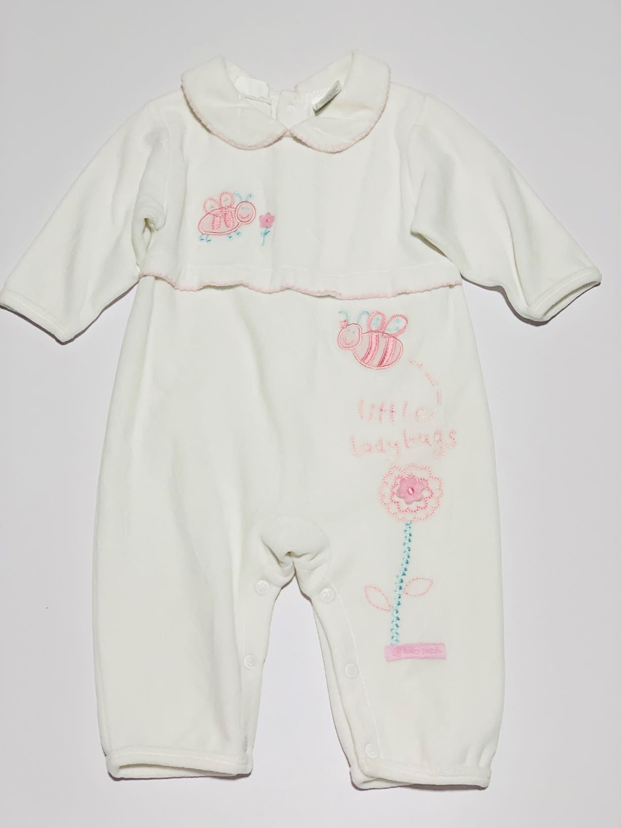 White velour onesie - Size 00