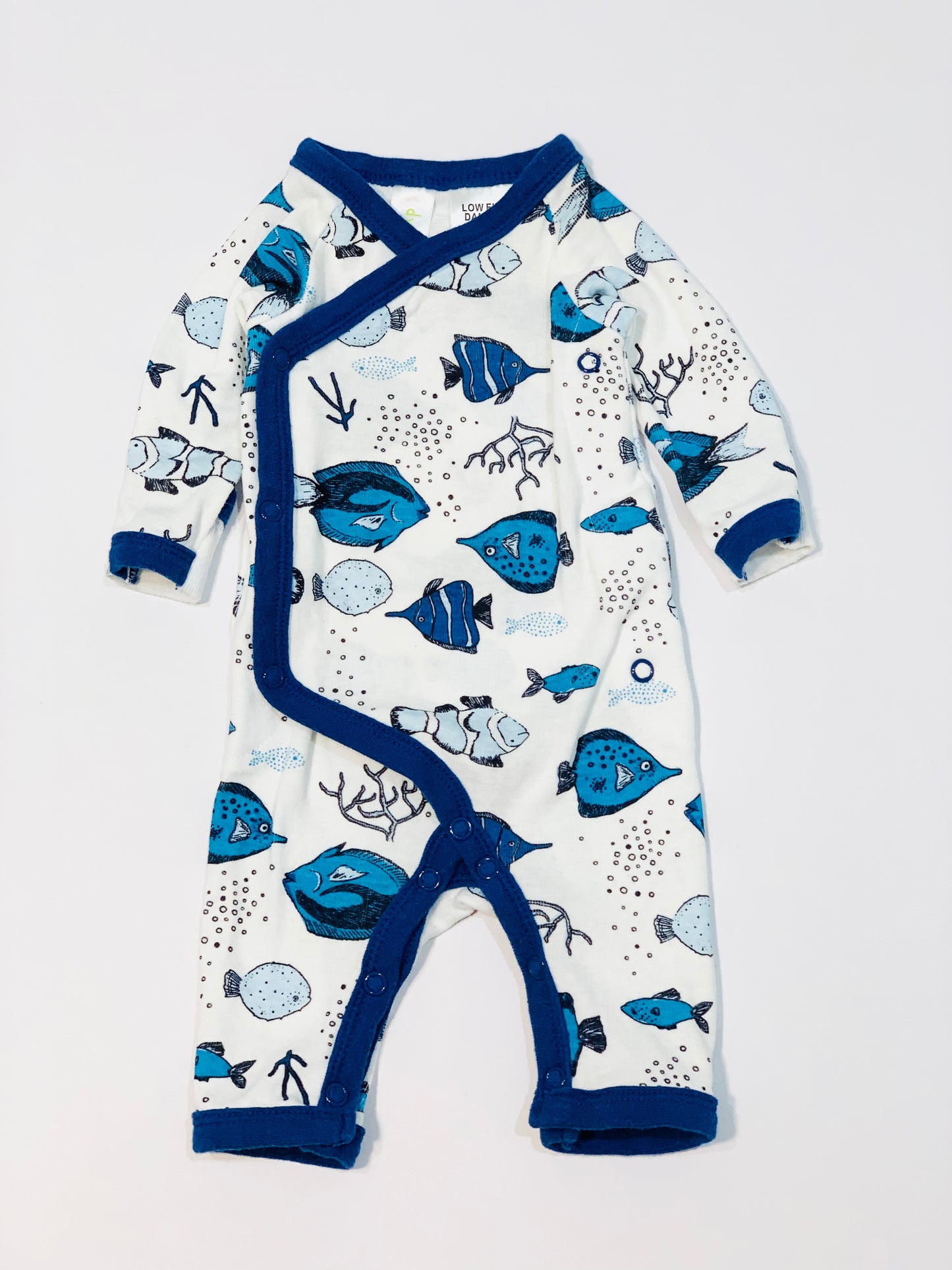 Blue fish onesie - Size 0000