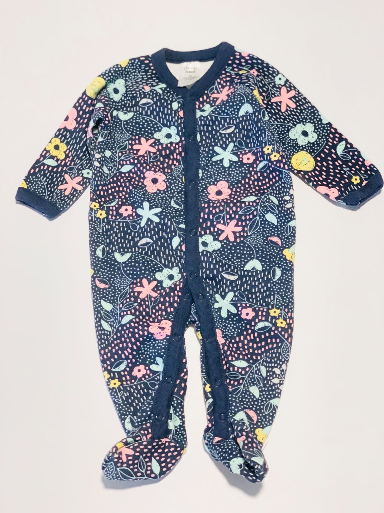 Navy flower onesie - Size 00