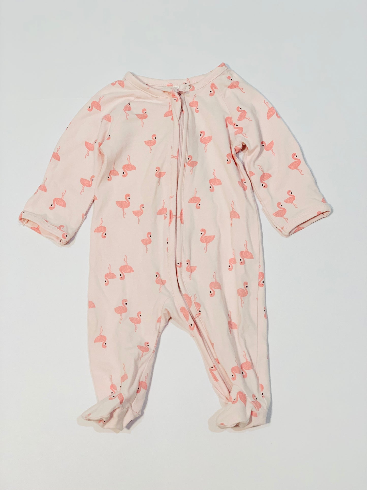 Flamingos zip onesie - Size 0000