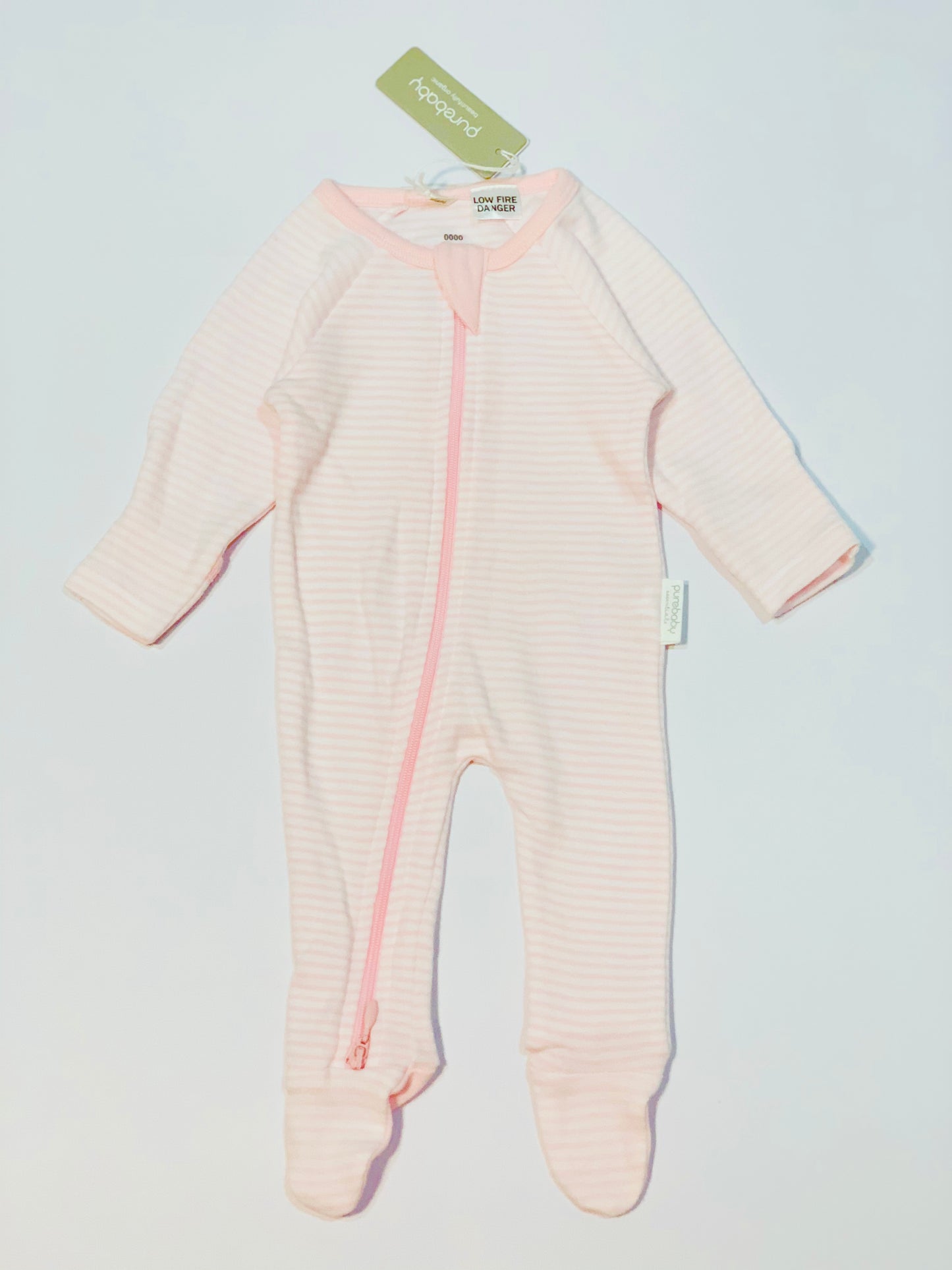 Striped zip onesie brand new - Size 0000