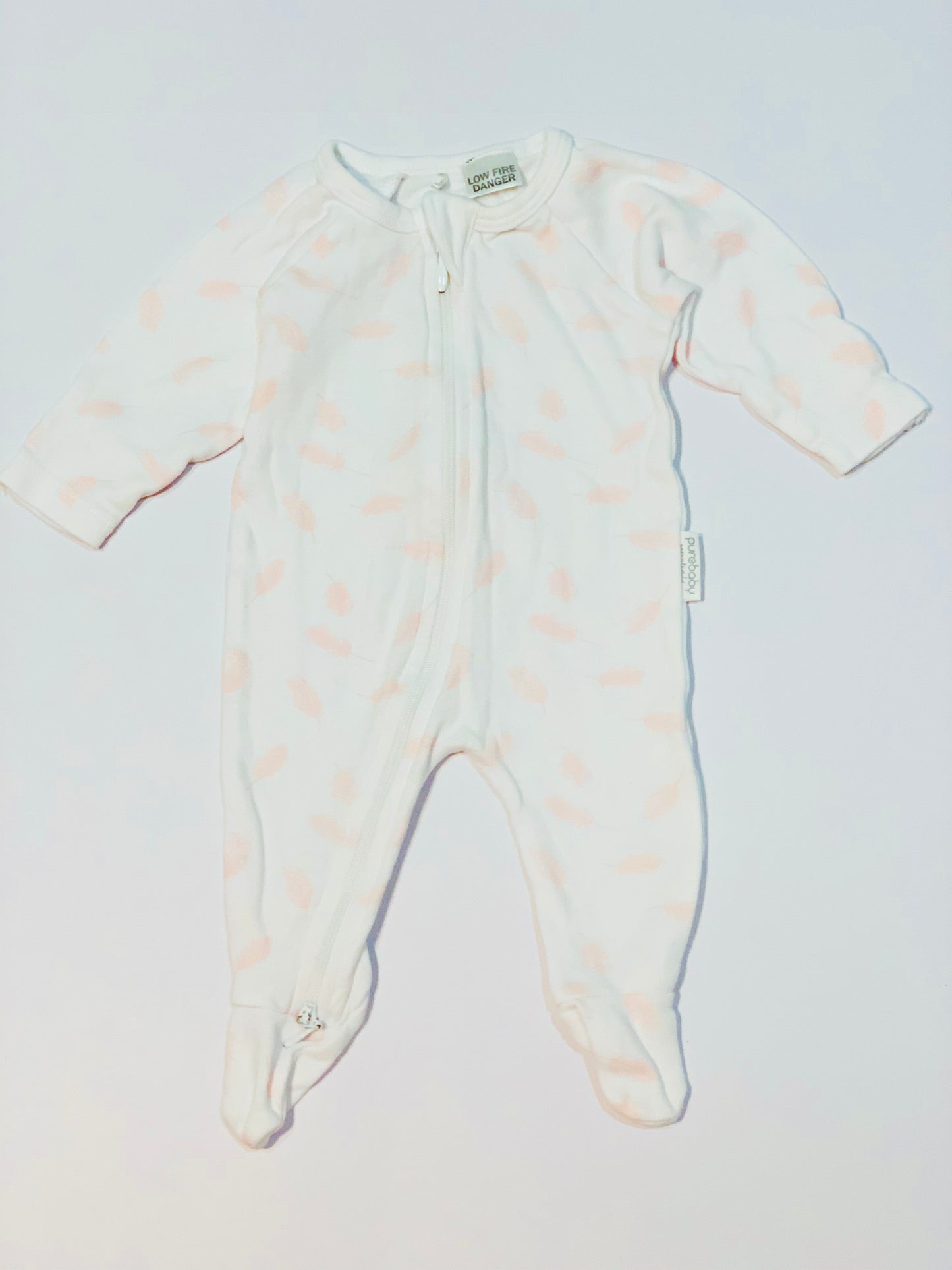 Pink feather onesie - Size 0000