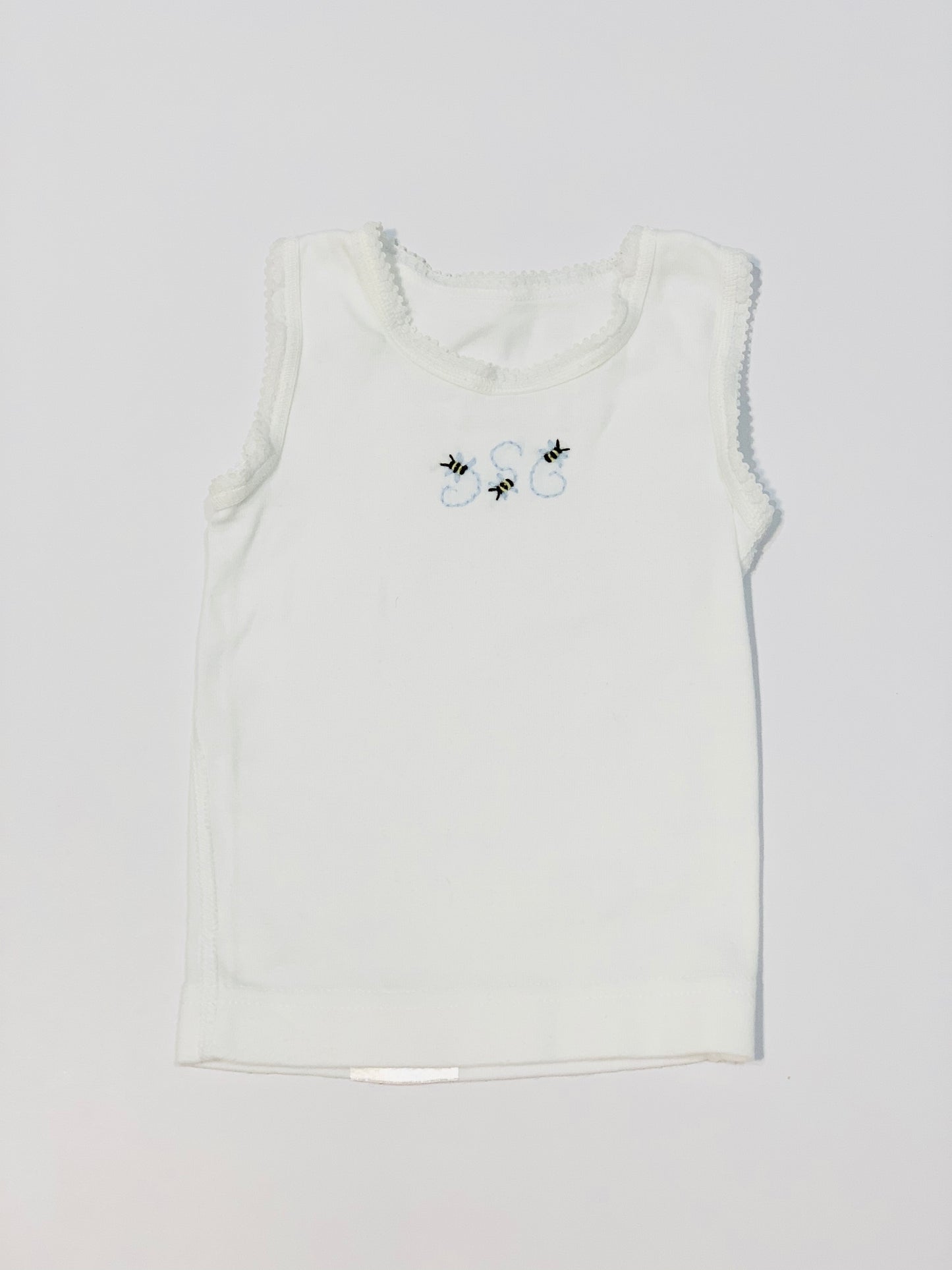 Embroidered bee singlet - Size 000