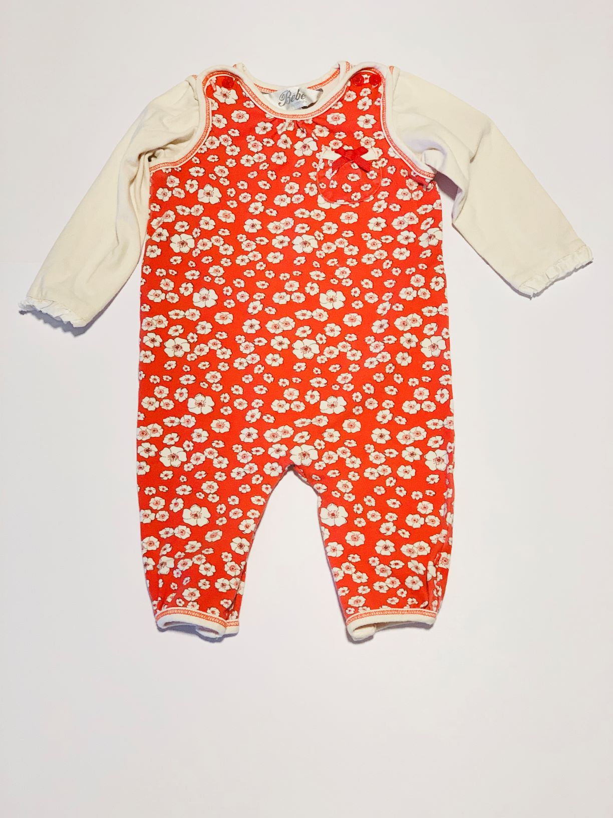 Red floral onesie - Size 00