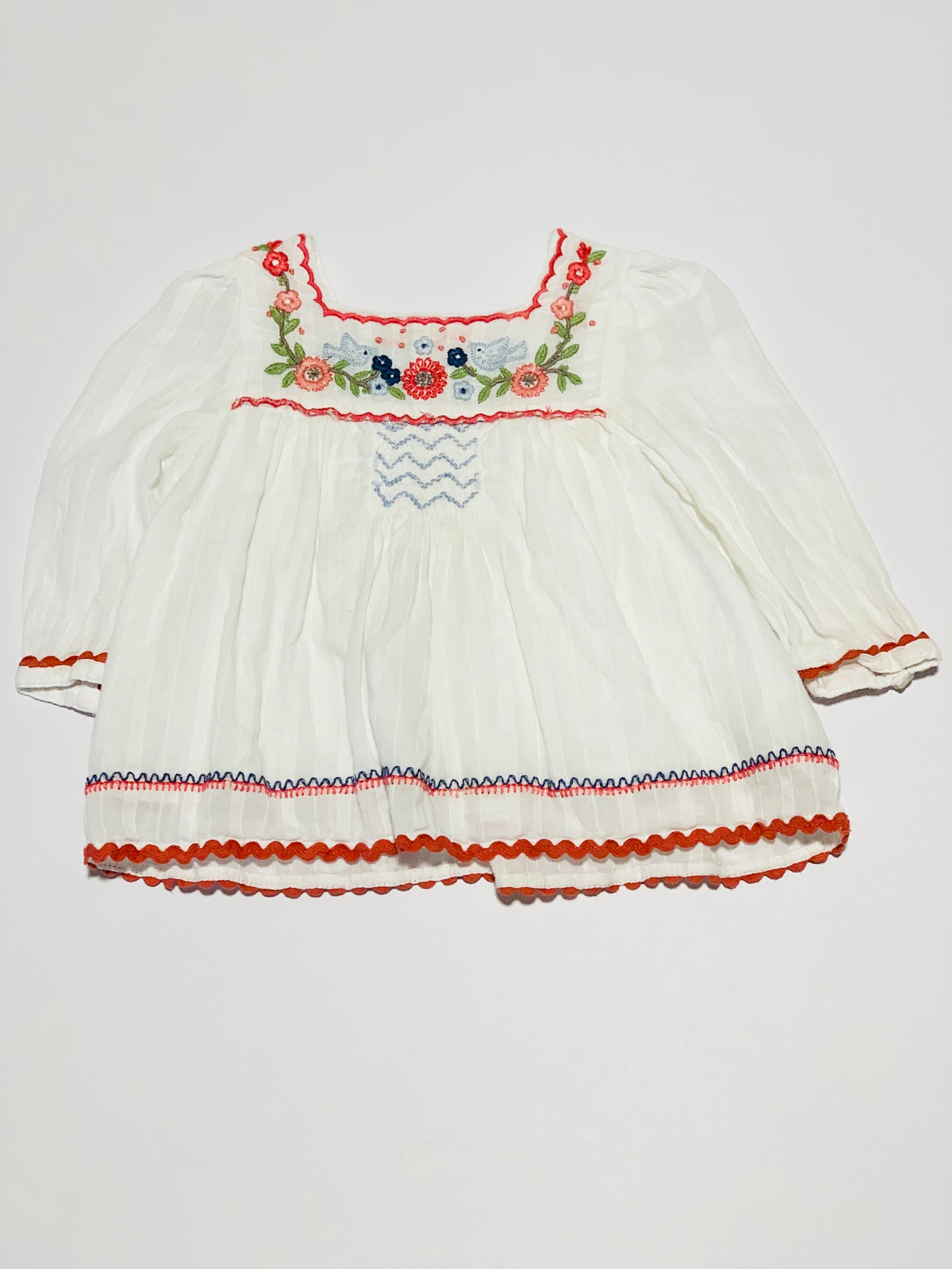 Embroidered birds top - Size 00