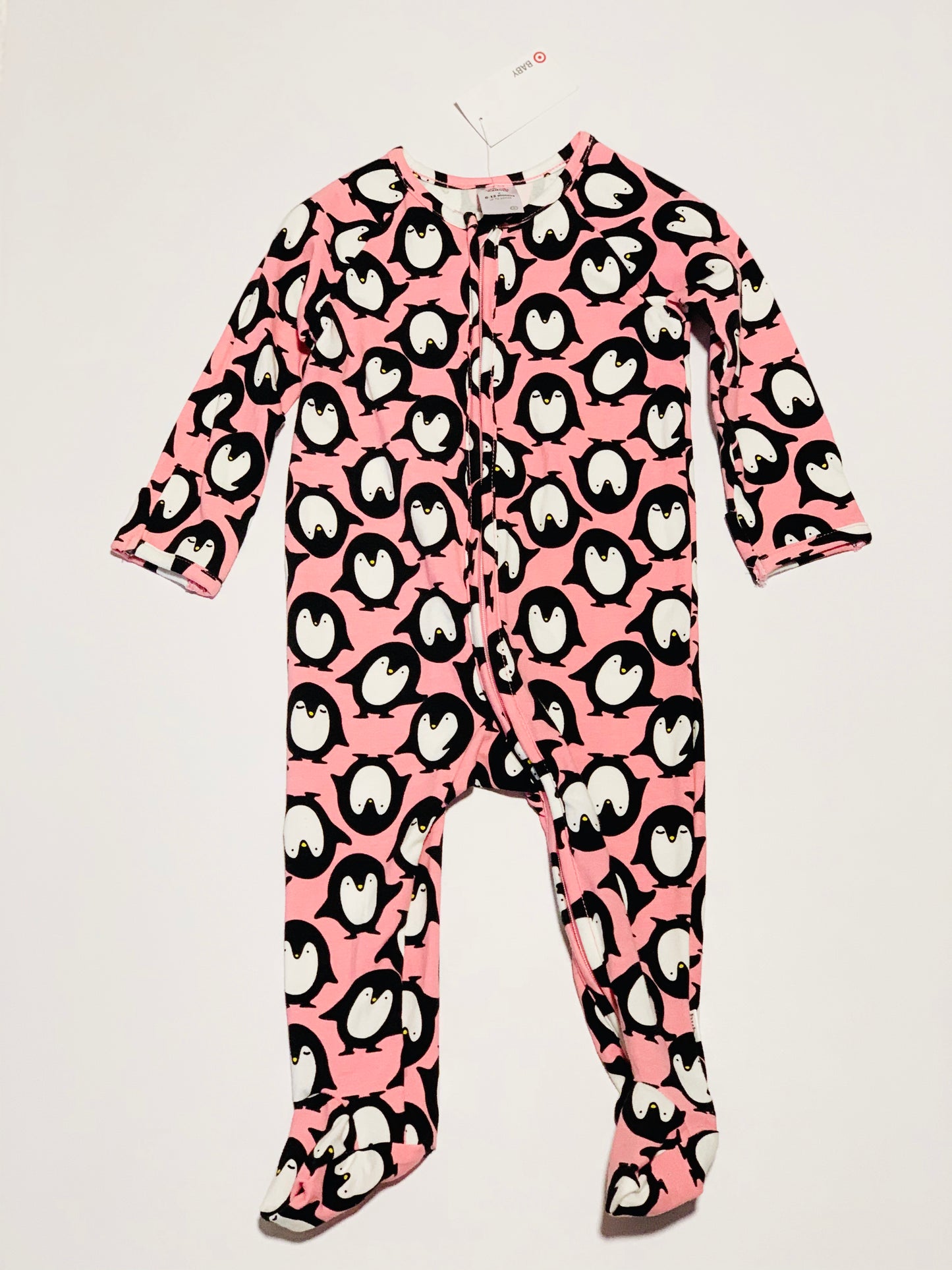 Pink penguin zip onesie BNWT - Size 0