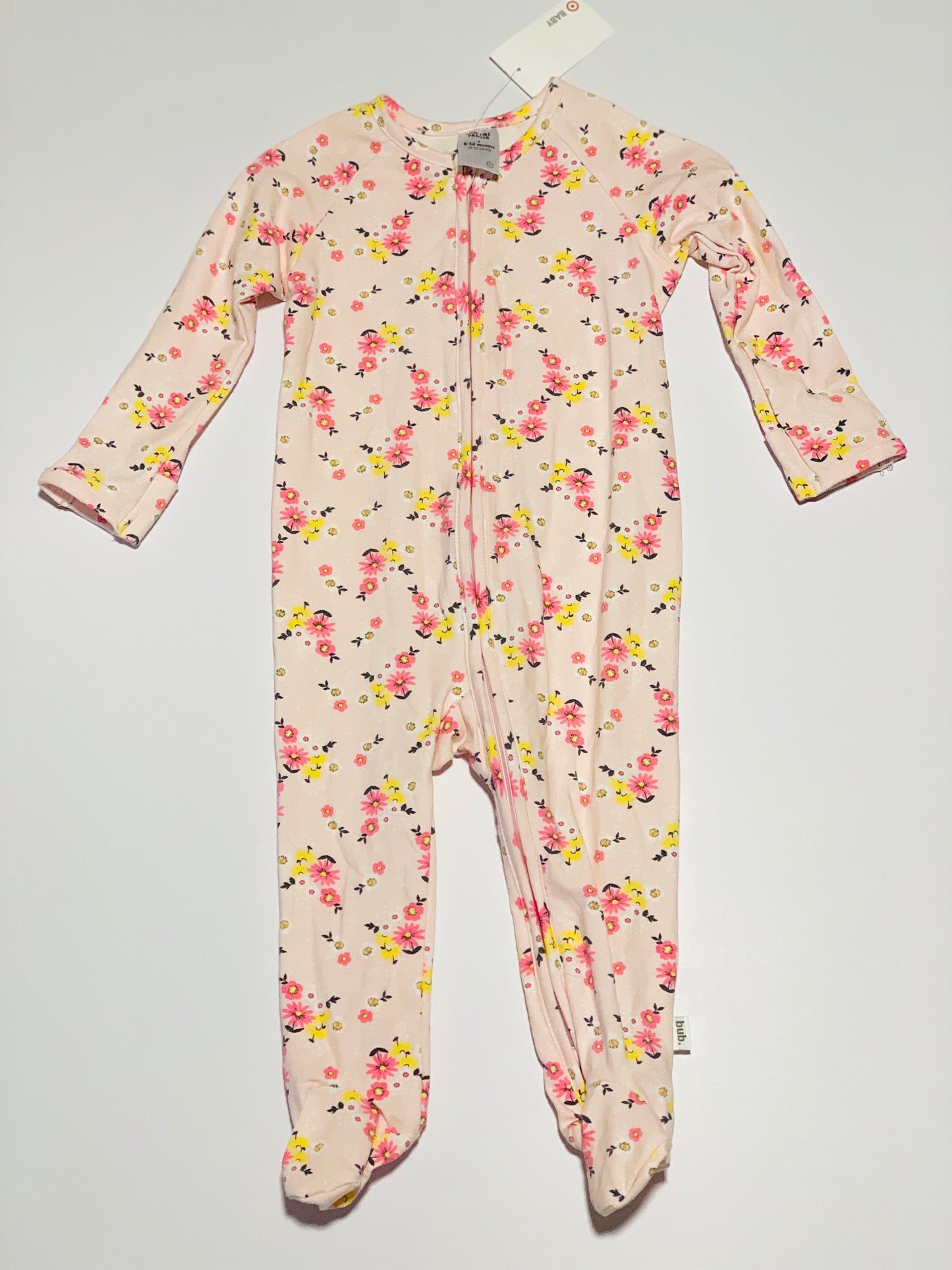 Pink floral zip onesie BNWT - Size 0