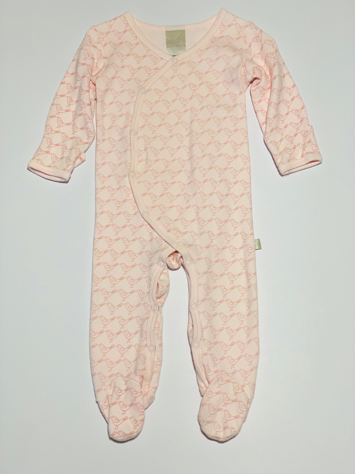 Pink birds onesie - Size 0