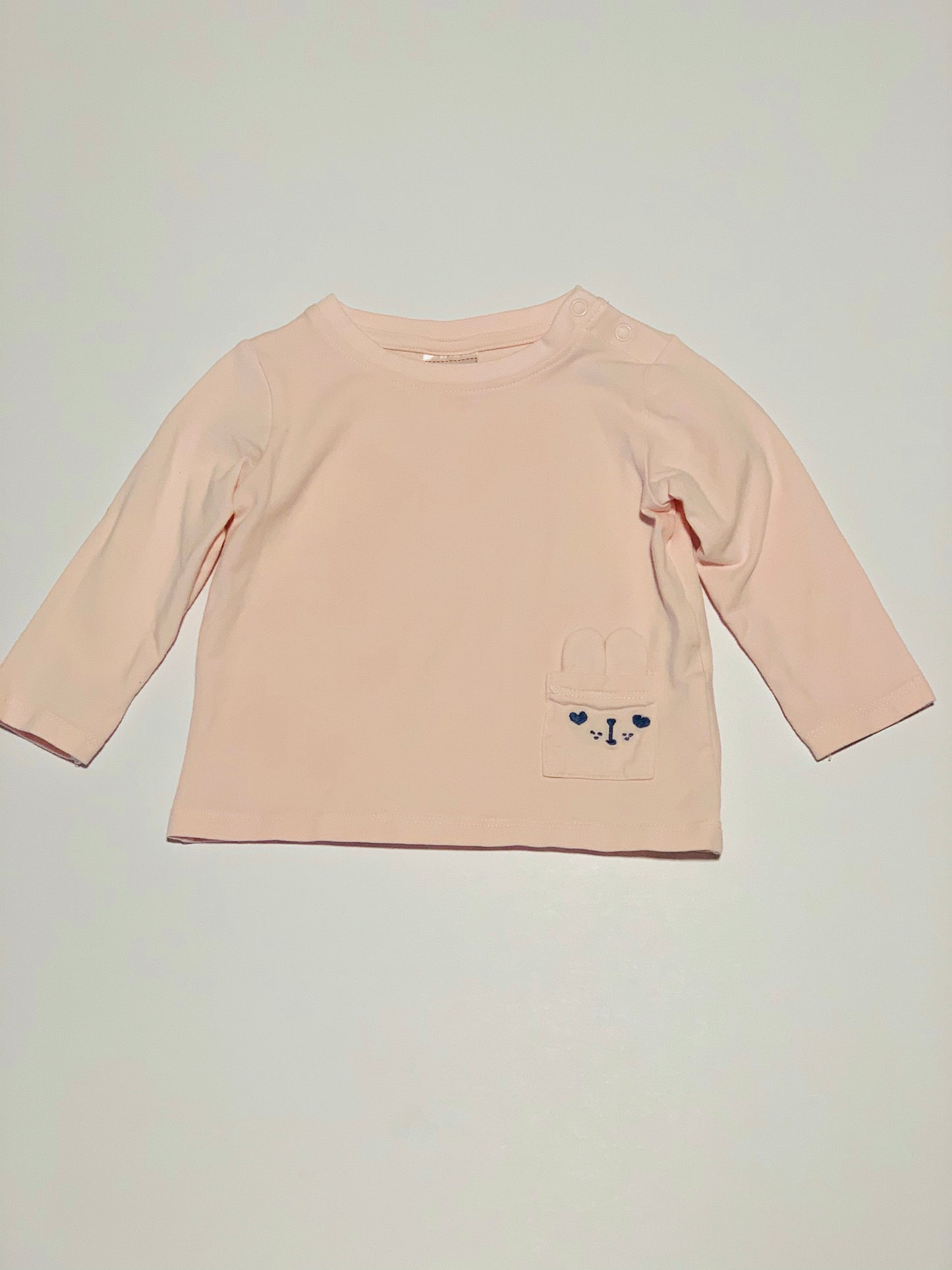 Pink bunny pocket top - Size 0