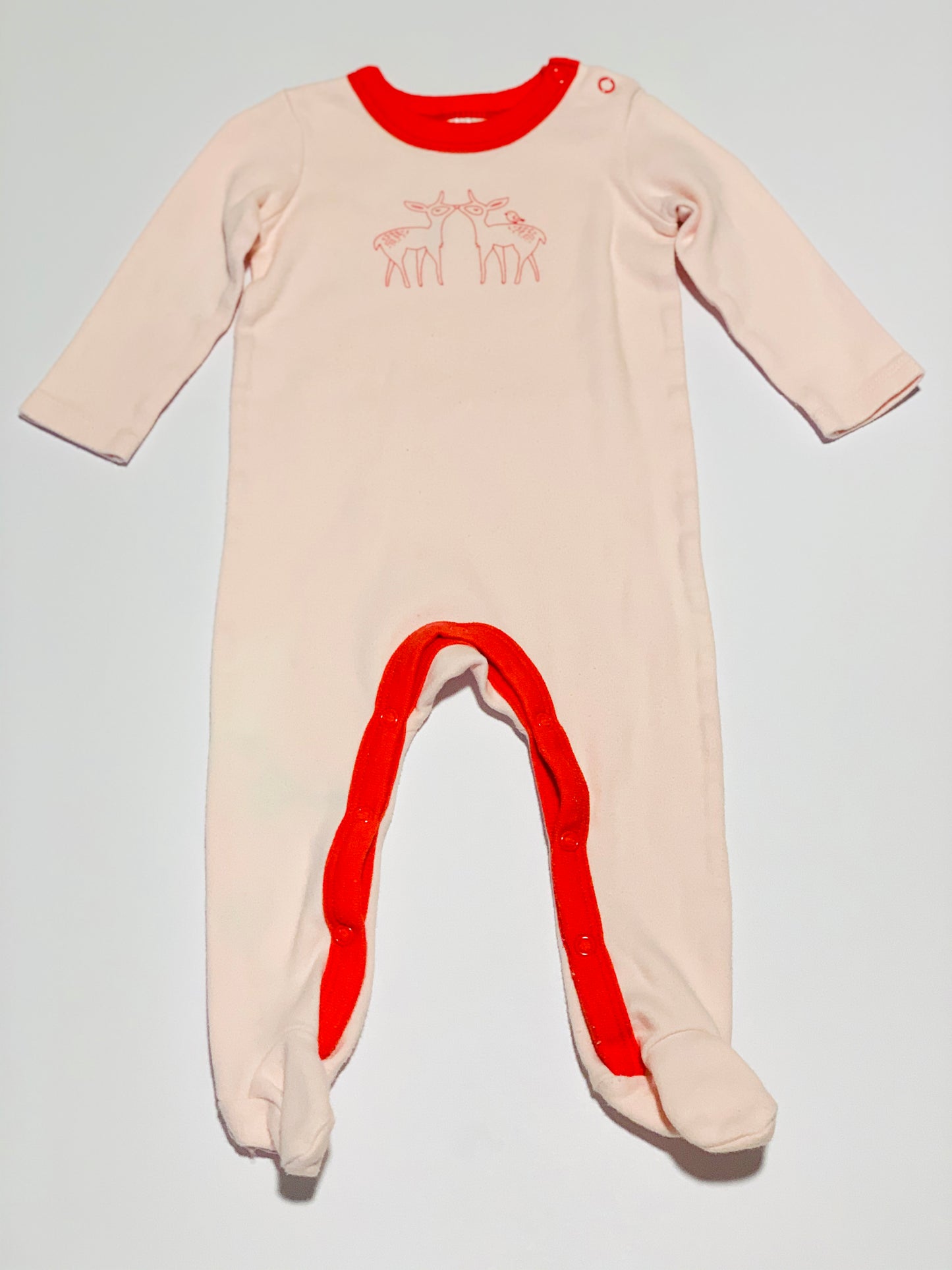 Pink deer onesie - Size 0