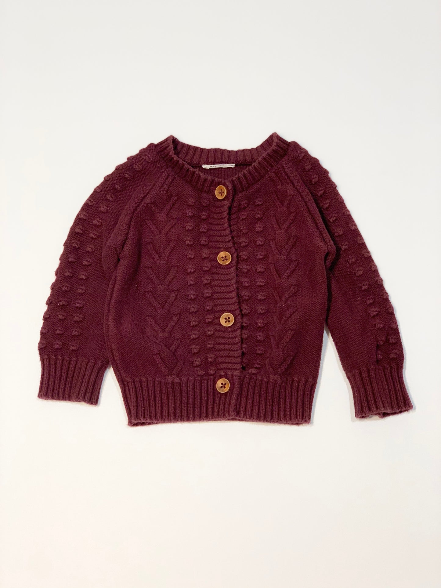 Plum knit cardigan - Size 0