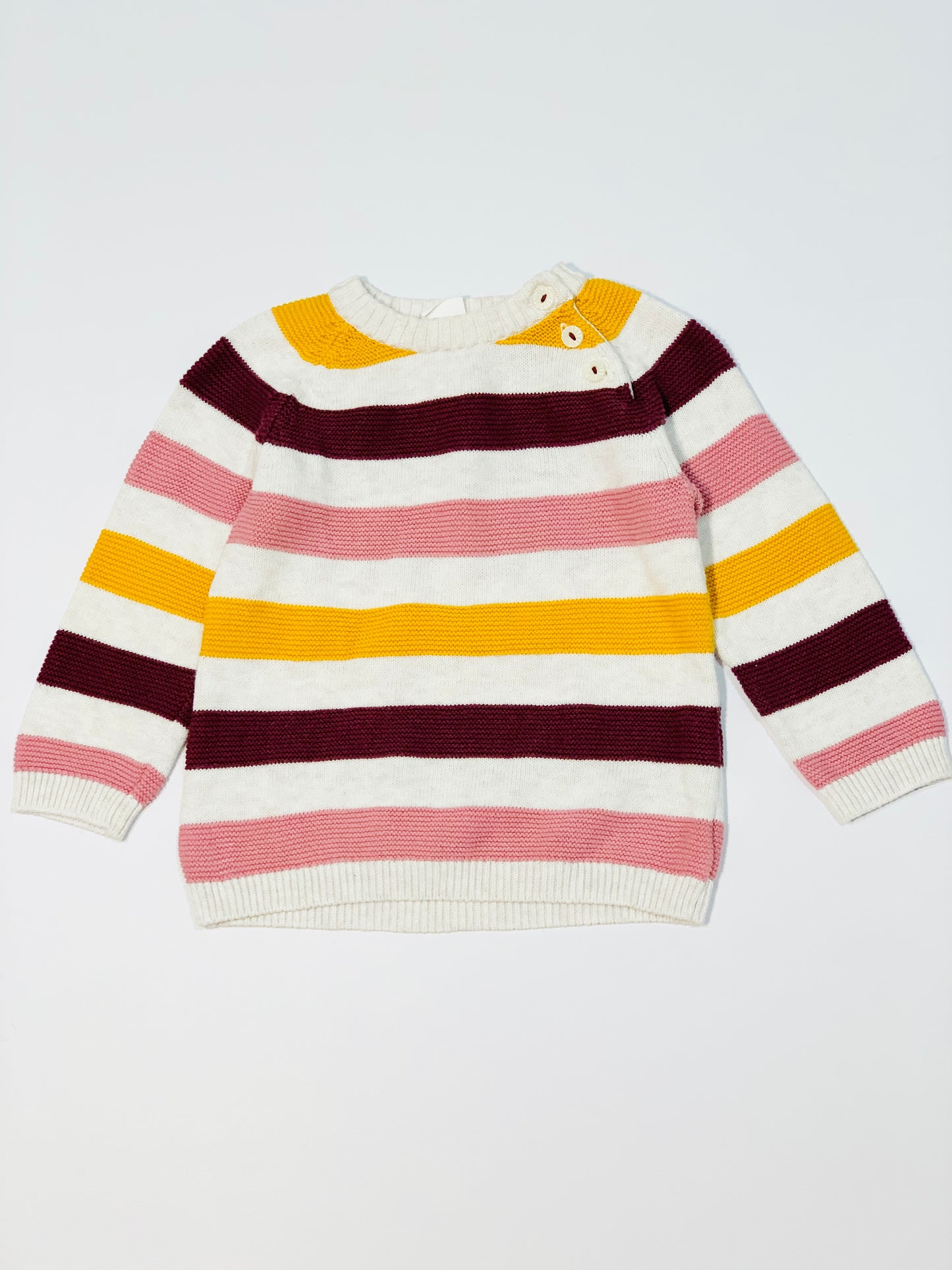 Striped knit jumper - Size 6-9 months