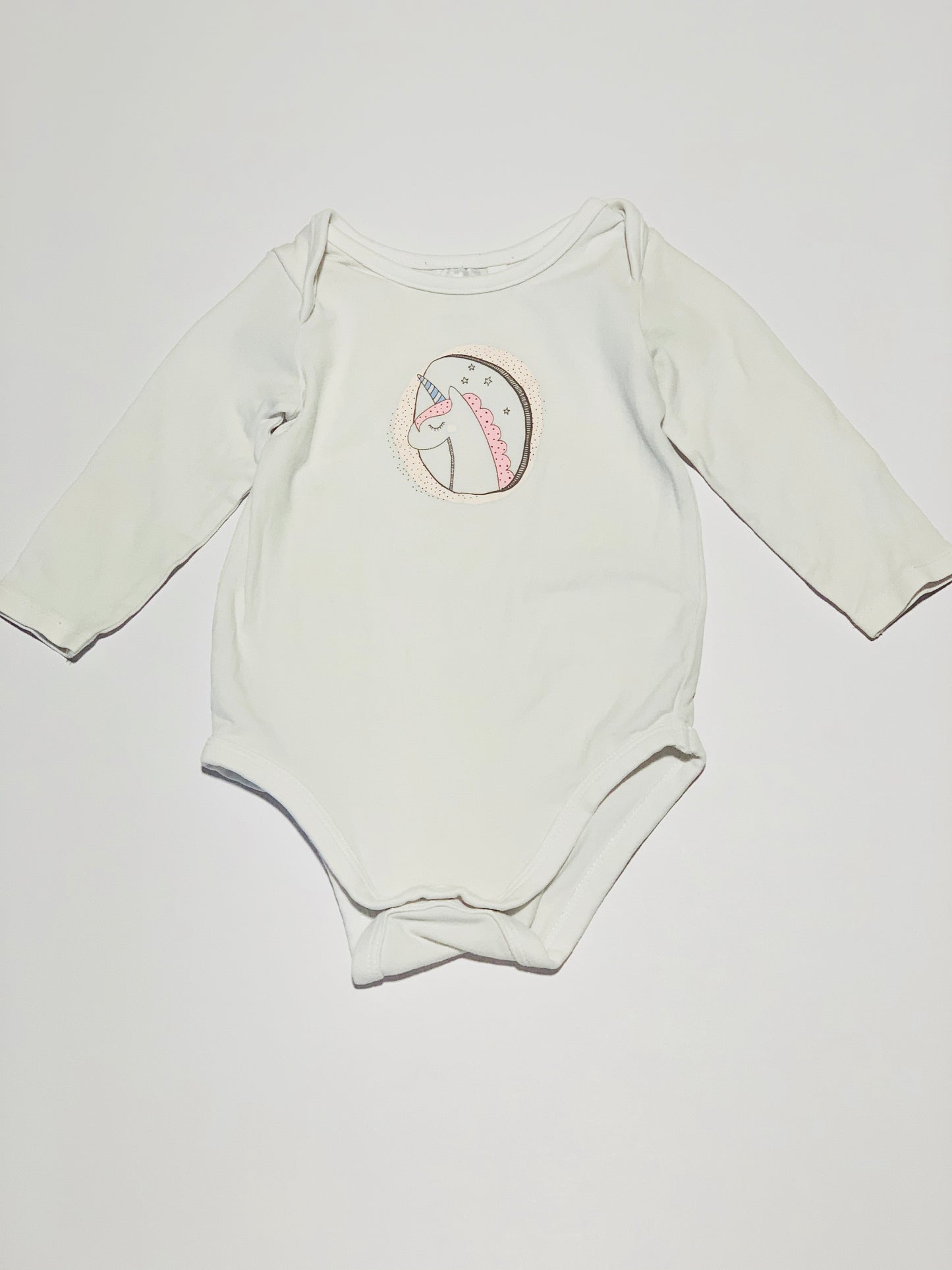 White unicorn bodysuit - Size 0