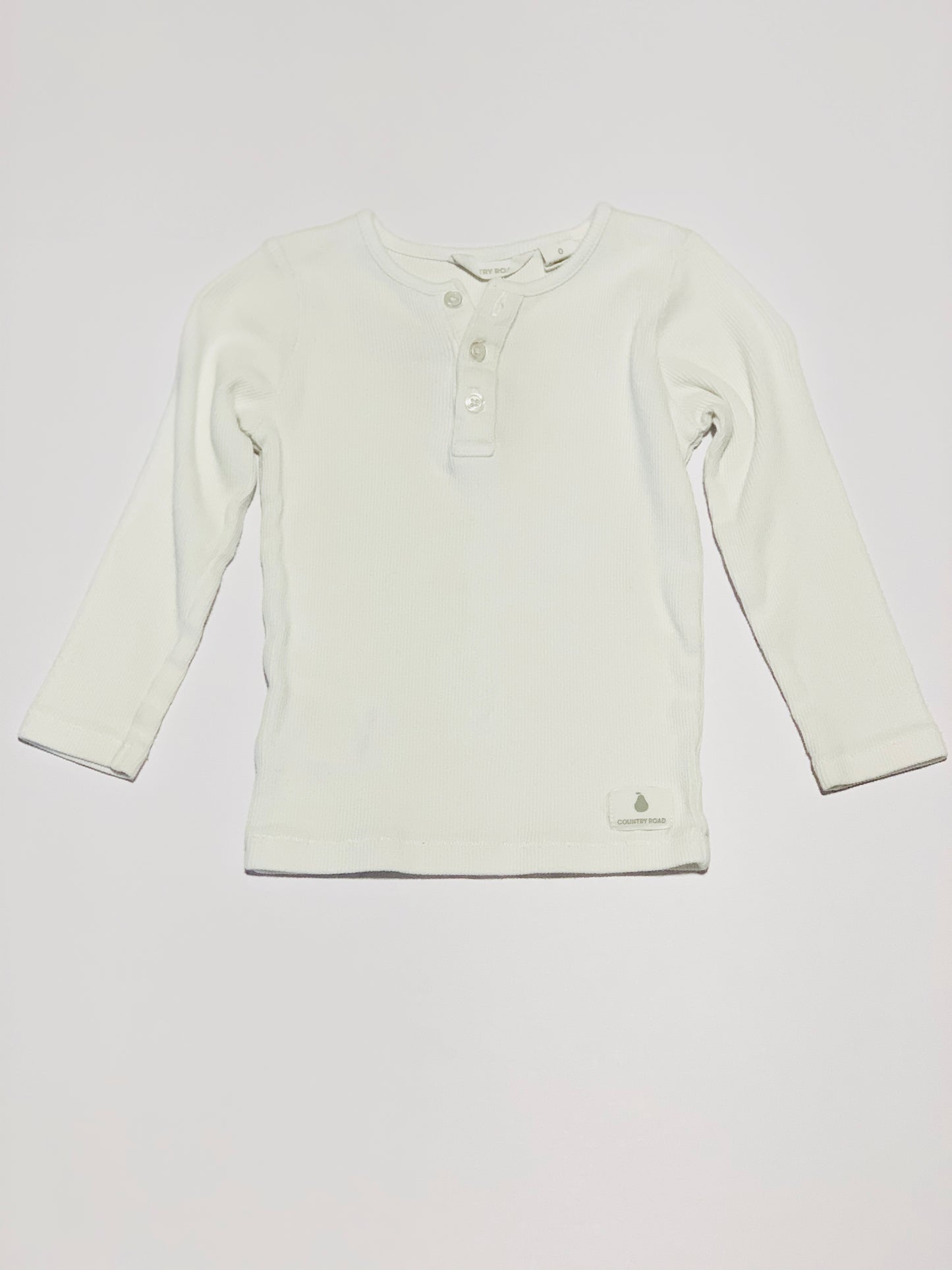 White ribbed top - Size 0