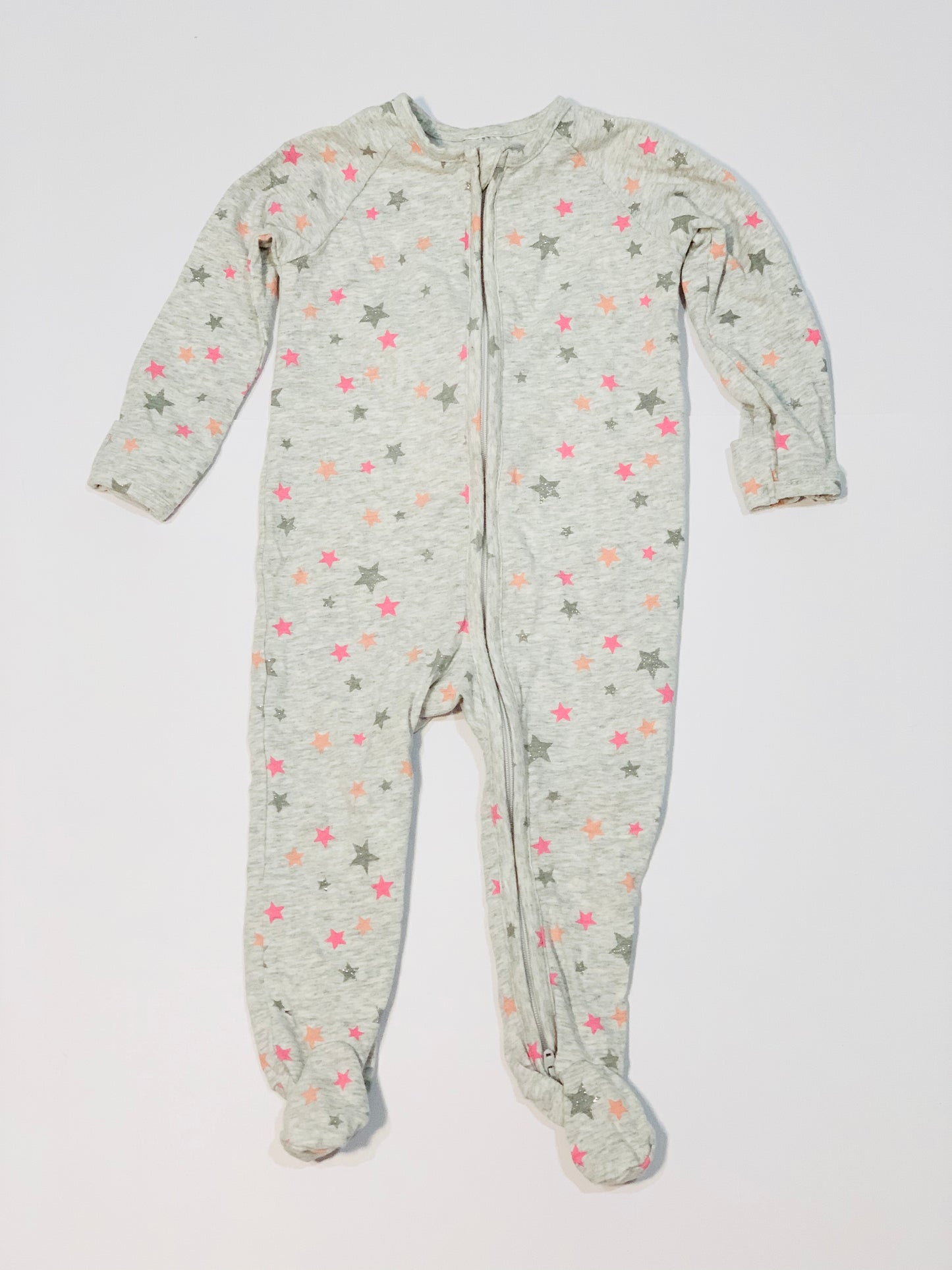 Stars zip onesie - Size 0