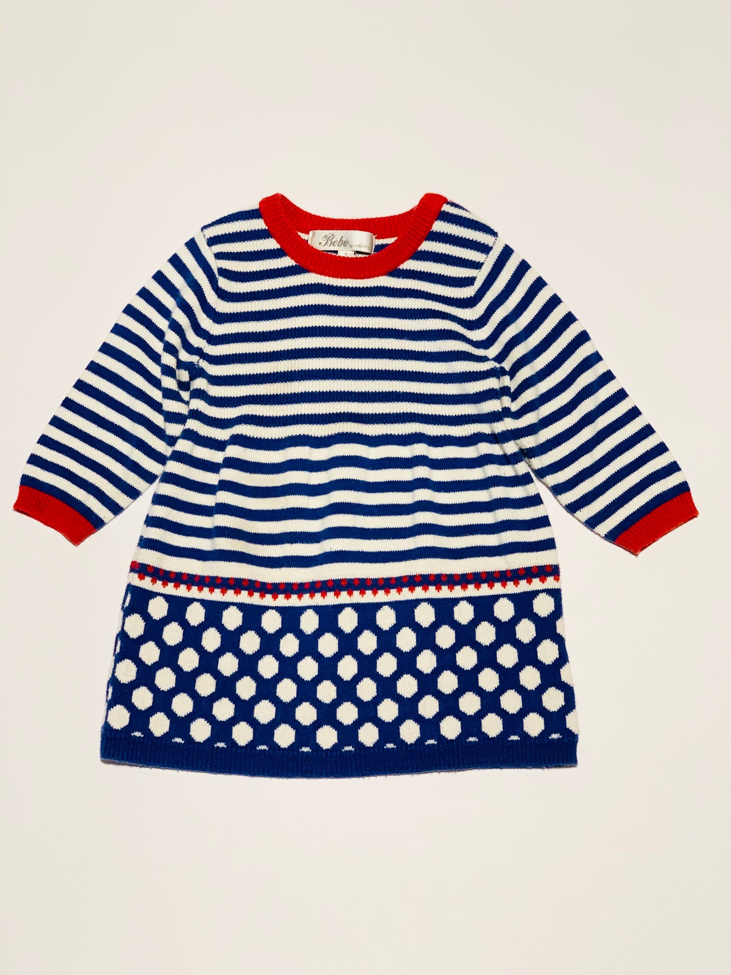 Blue knit dress - Size 6-9 months