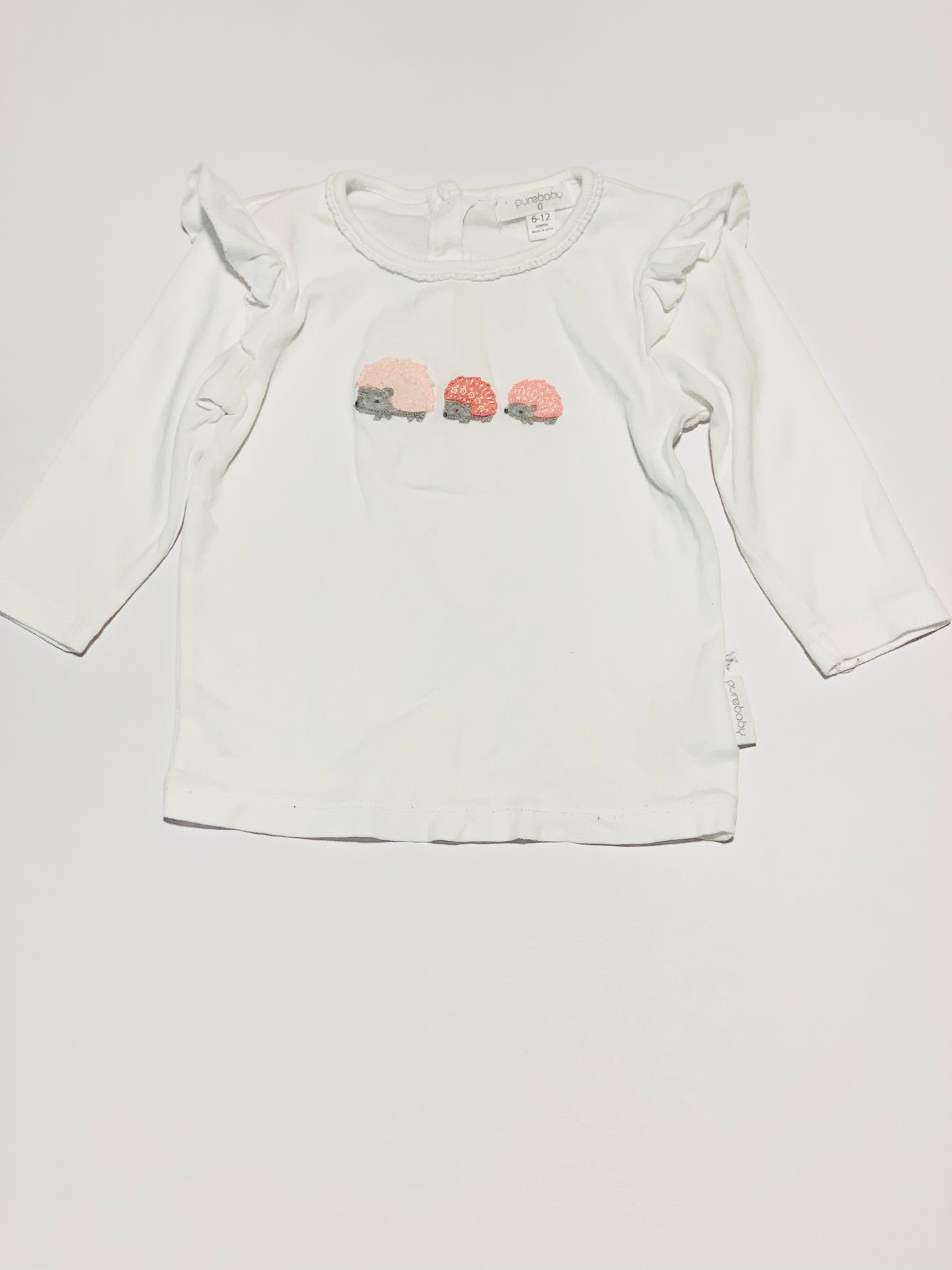 White hedgehog top - Size 0