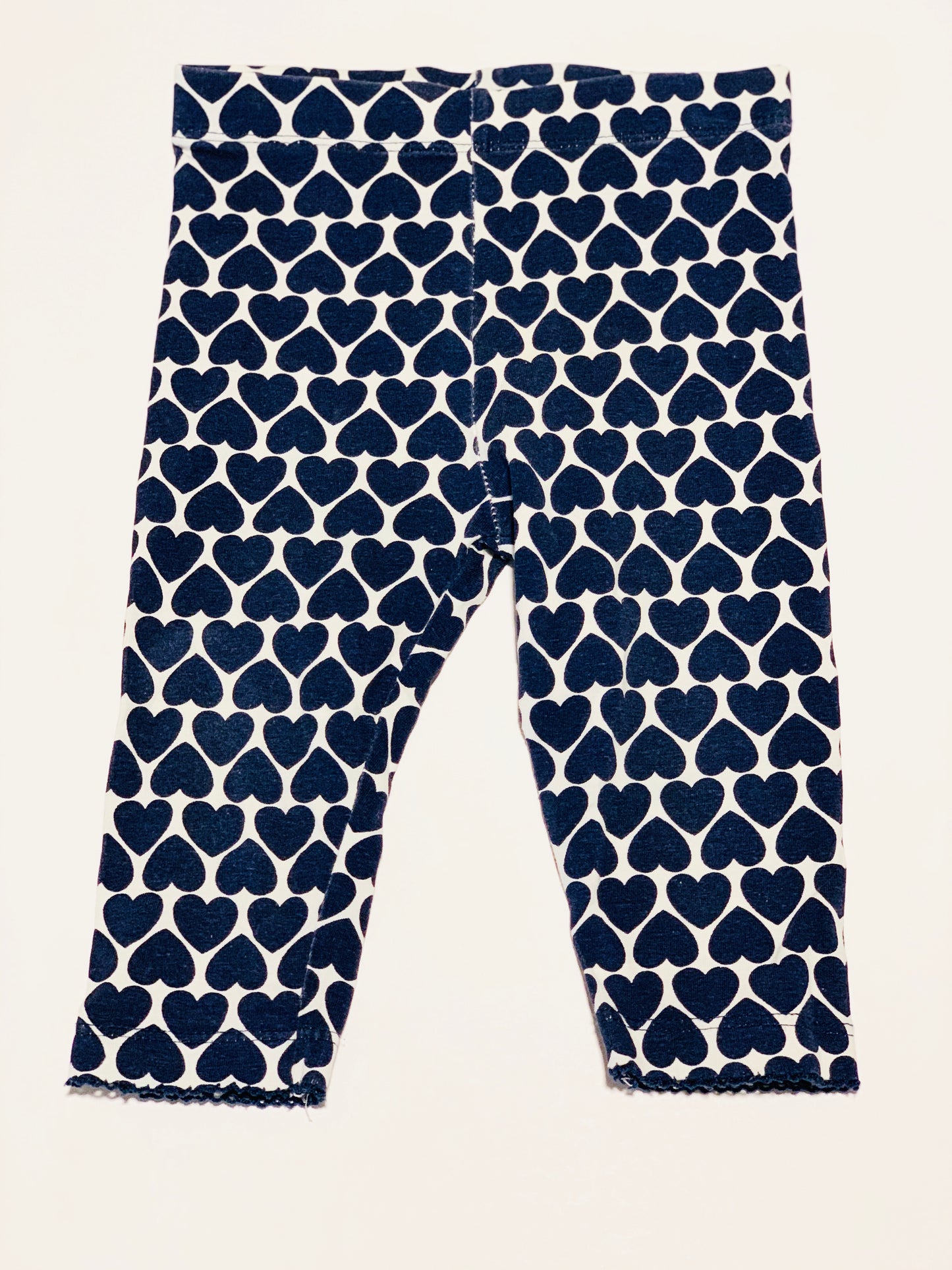 Navy heart leggings - Size 0