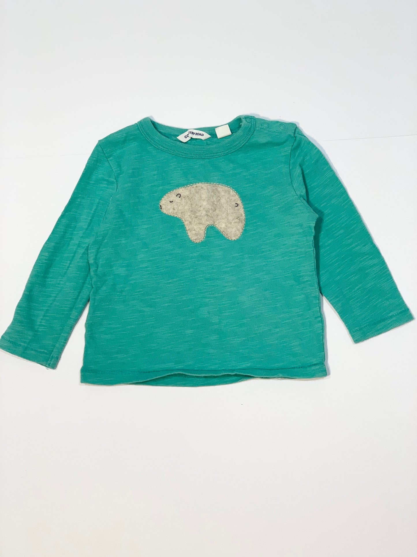 Green bear top - Size 0