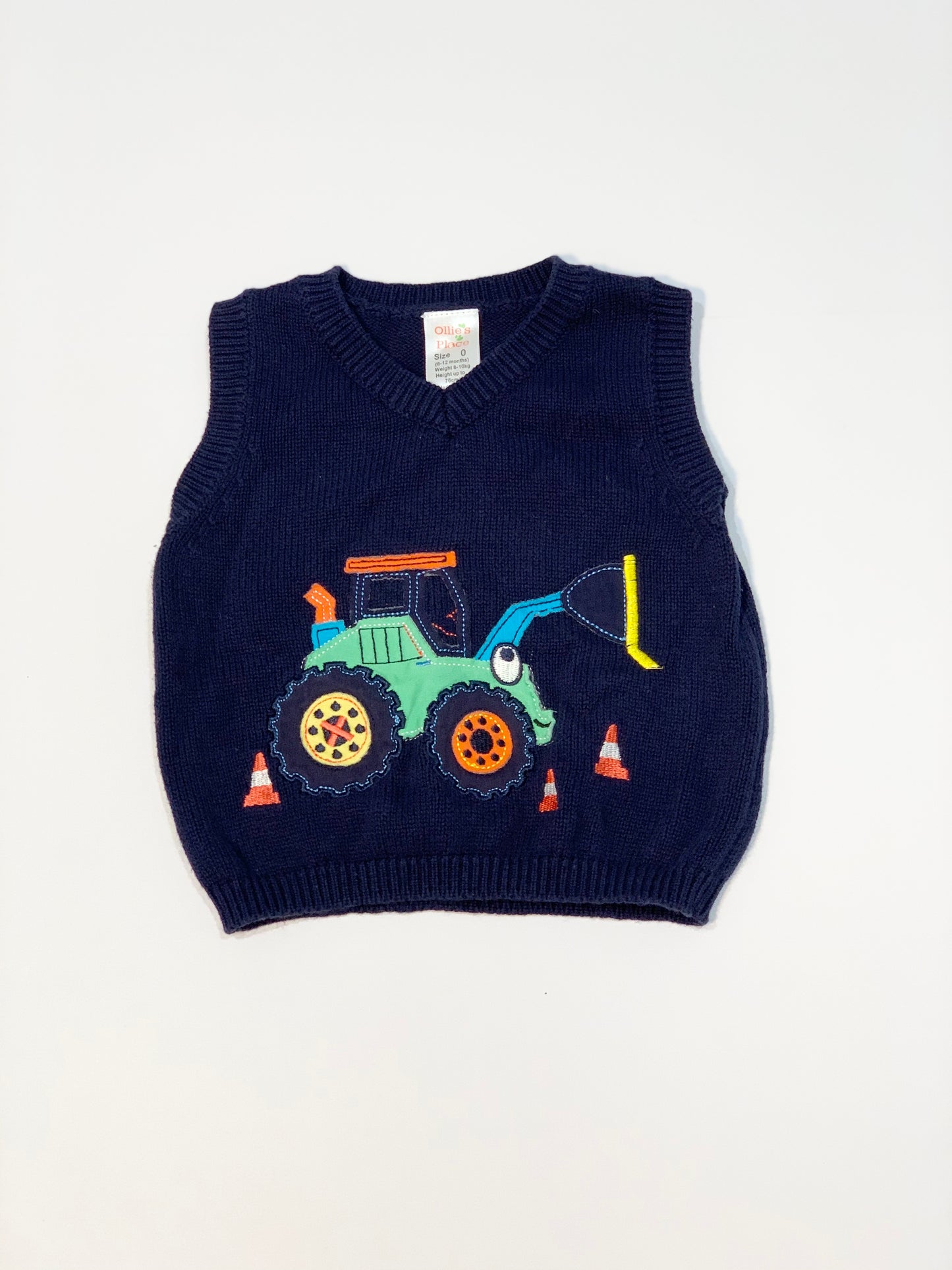 Tractor knit vest - Size 0