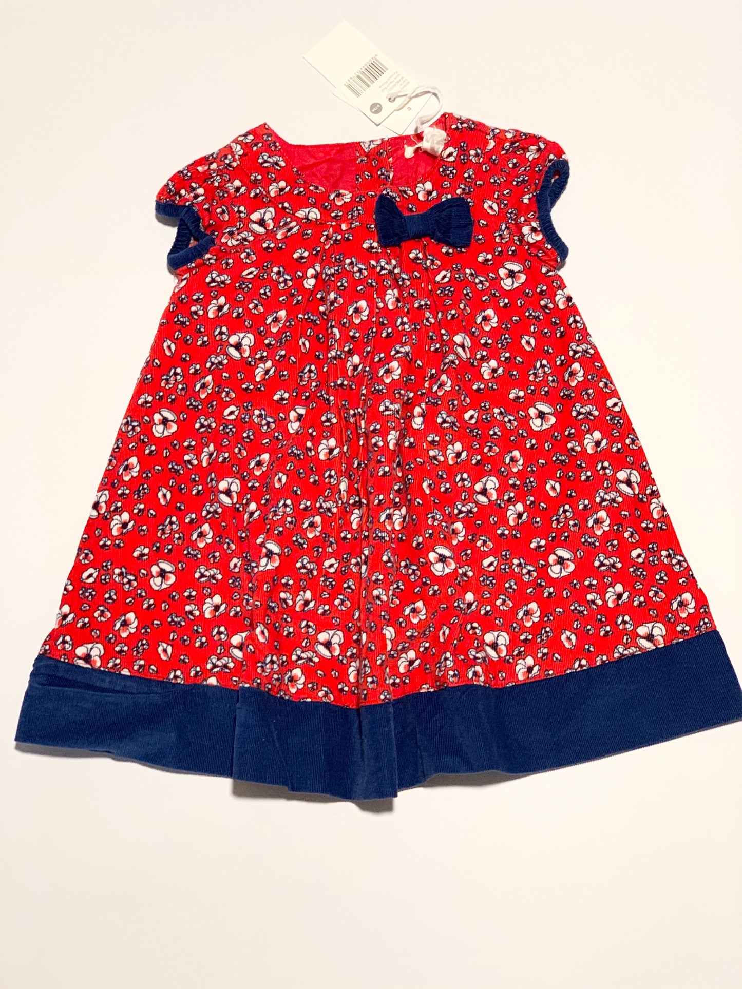 Red flower corduroy dress BNWT - Size 0